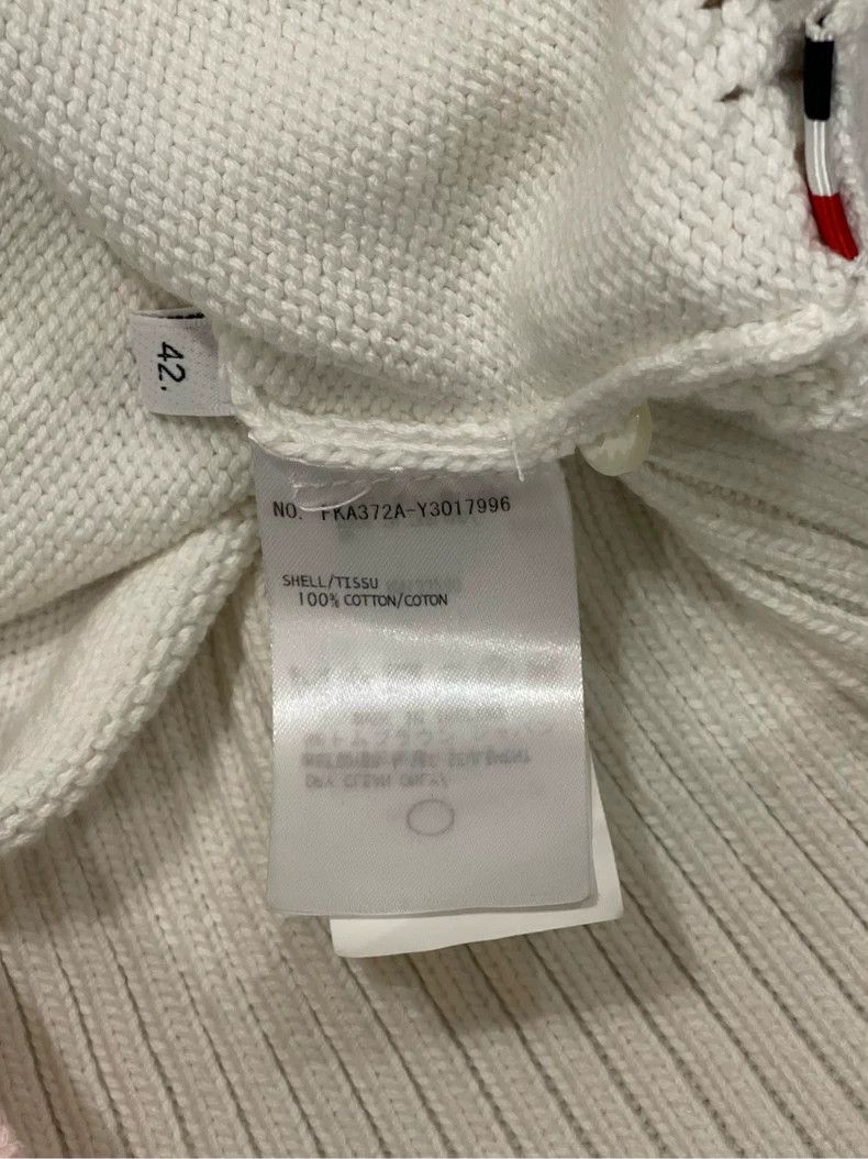 Thom Browne Thom browne White and pink four-striped round-neck sweater Size M / US 6-8 / IT 42-44 - 7 Thumbnail
