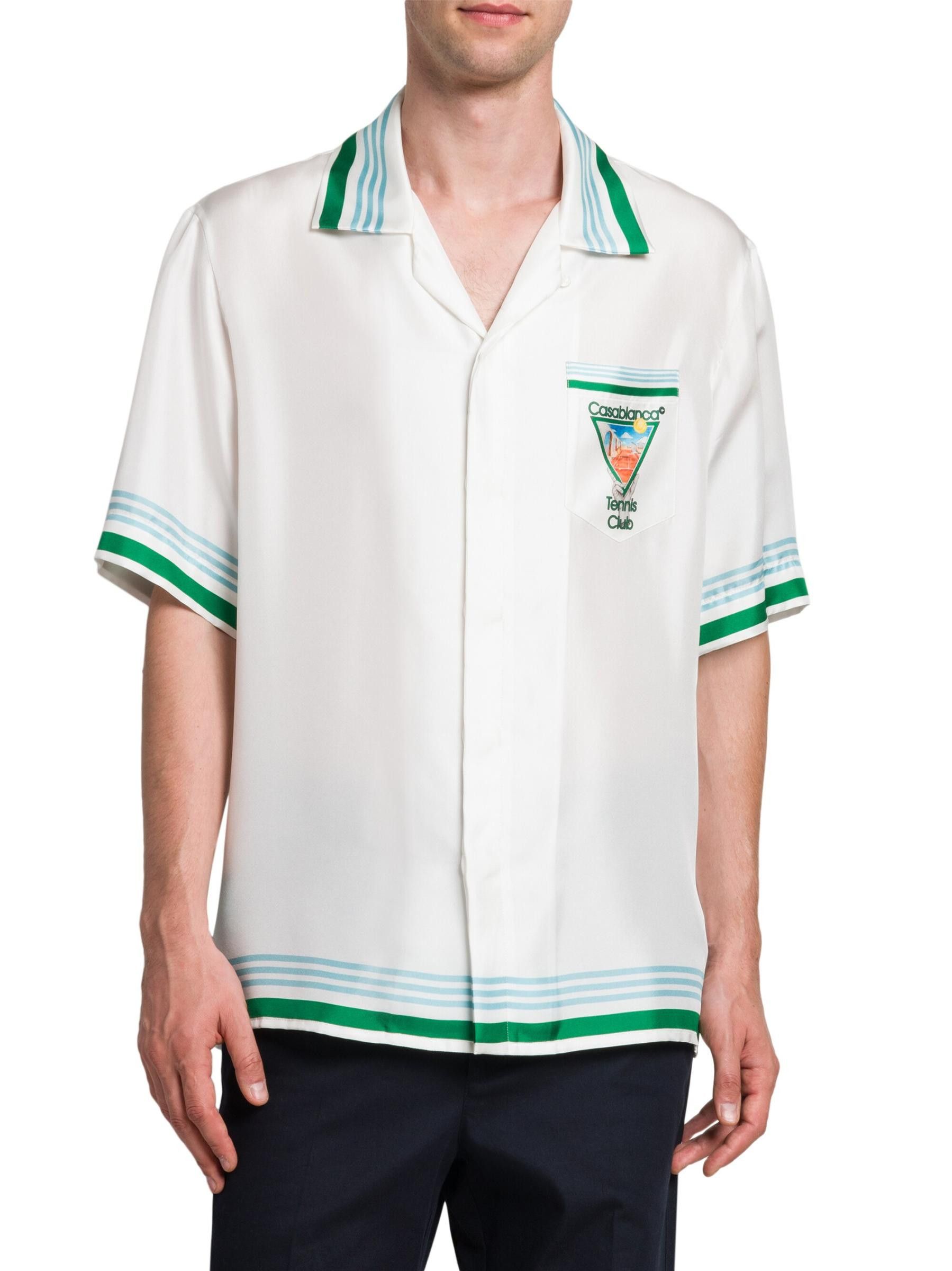 Casablanca os11x0725 Tennis Club Silk Shirt in Multicolor Size US S / EU 44-46 / 1 - 2 Thumbnail