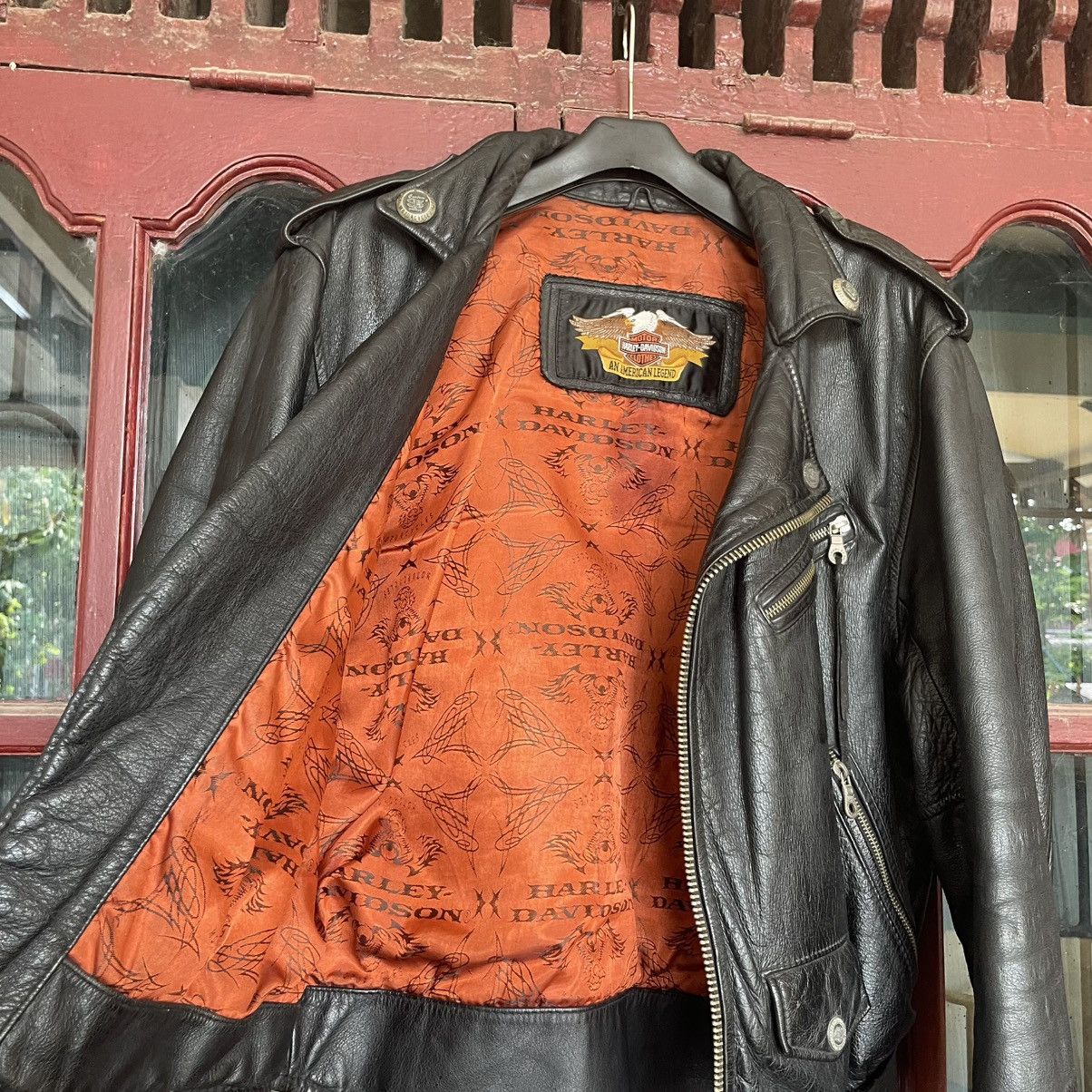 Harley Davidson Harley Davidson 00s - Classic Leather Biker Jacket Size US M / EU 48-50 / 2 - 15 Thumbnail