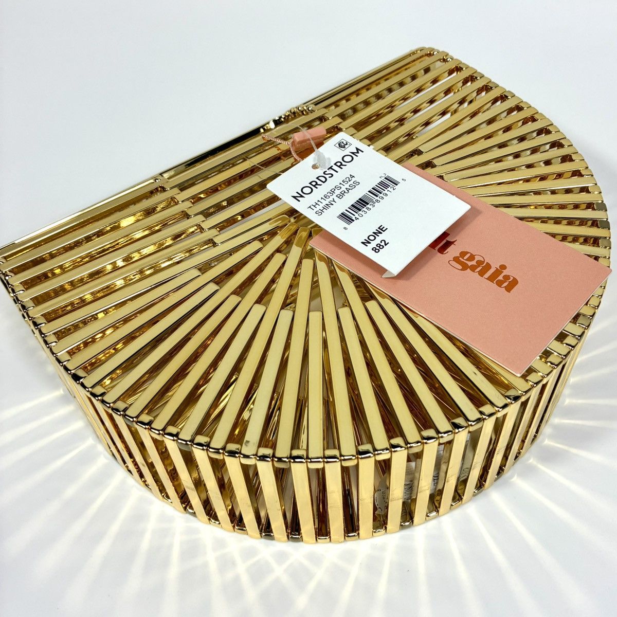 Cult Gaia Cult Gaia Mini Ark Top Handle Handbag Shiny Brass Gold NEW Size ONE SIZE - 22 Thumbnail
