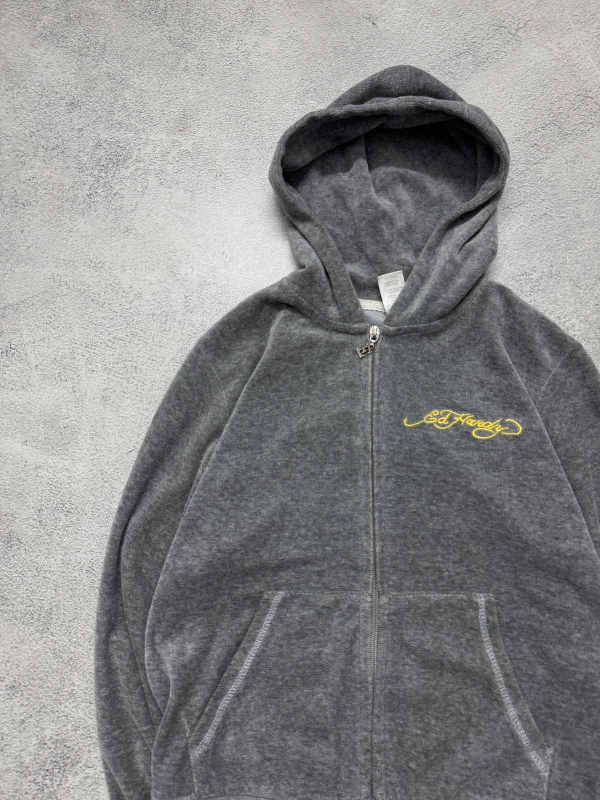 Ed Hardy Vintage Y2k Ed Hardy Roses 🌹 Zip Sweatshirt 00’s Size M / US 6-8 / IT 42-44 - 8 Thumbnail