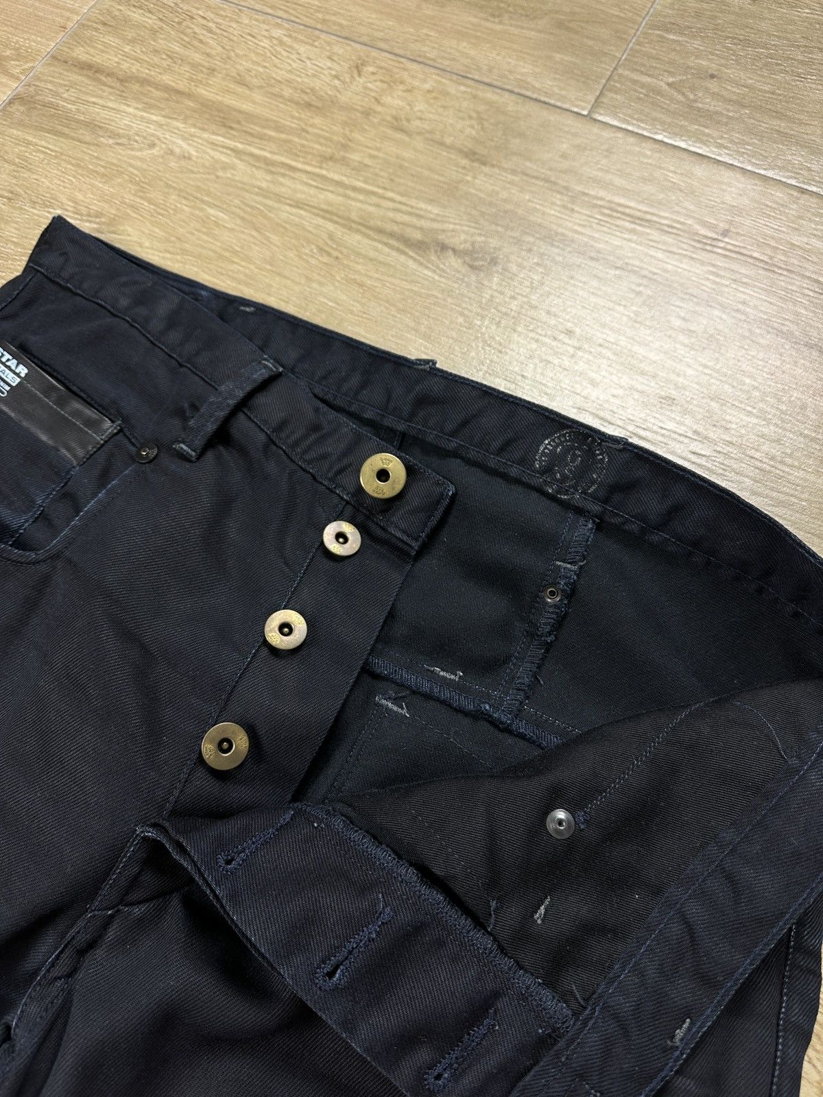 G-Star × Vintage Vintage Y2K G-Star Raw Waxed Denim Pants Size US 30 / EU 46 - 11 Thumbnail