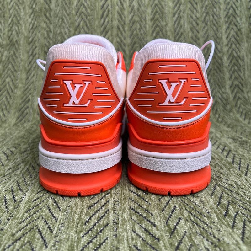 Louis Vuitton Louis Vuitton Orange Trainer Low-Top Sneakers -2508 Size US 8 / EU 41 - 3 Thumbnail