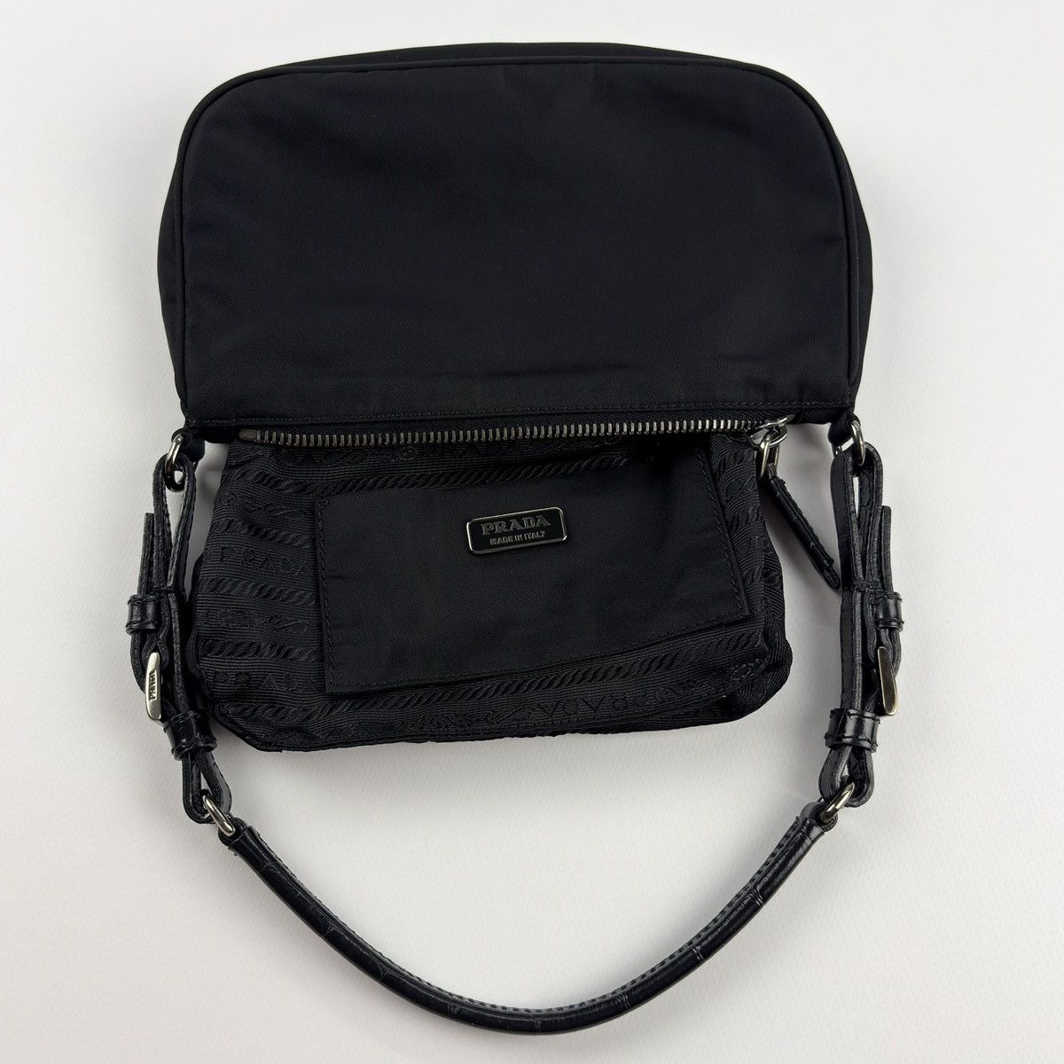 Prada Prada Vintage Nylon Bag rhinestone logo Size ONE SIZE - 15 Thumbnail