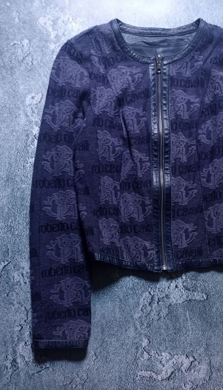 Roberto Cavalli Vintage Roberto Cavalli Double Sided Monogram Leather Jacket Size S / US 4 / IT 40 - 8 Thumbnail