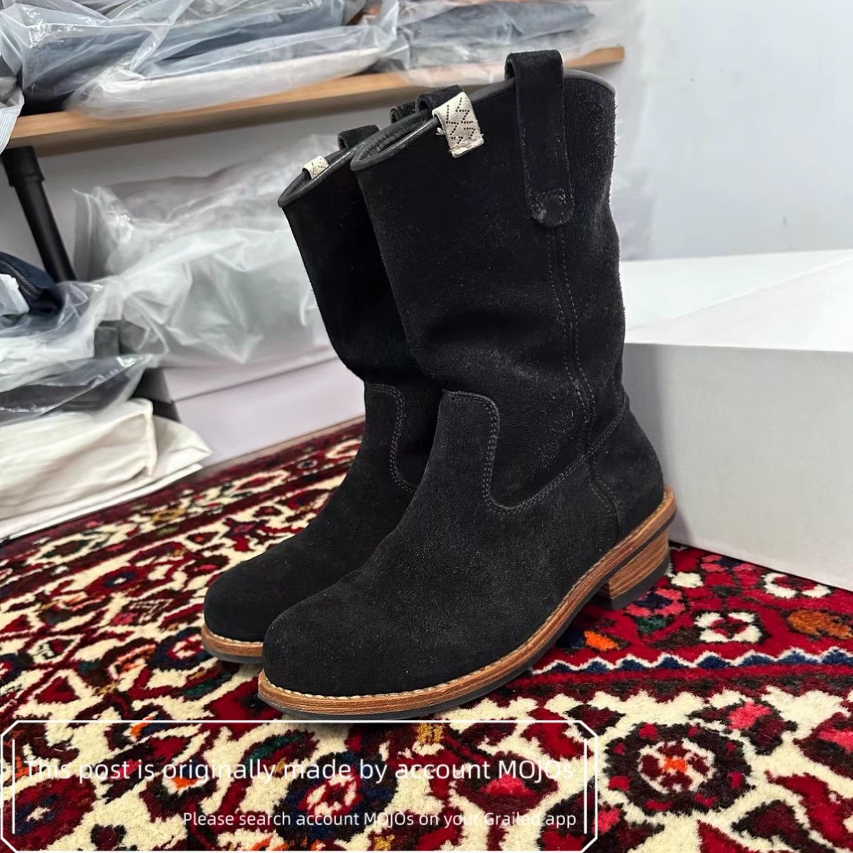 Visvim Visvim Wabanaki Suede Boots 12 Mens Black New Waite-Folk 