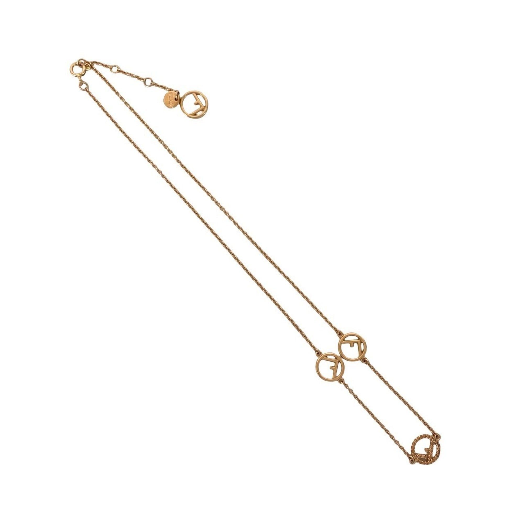 Fendi FENDI F is Fendi Necklace Metal Pendant Choker Rose Gold 62696 Size ONE SIZE - 1 Thumbnail
