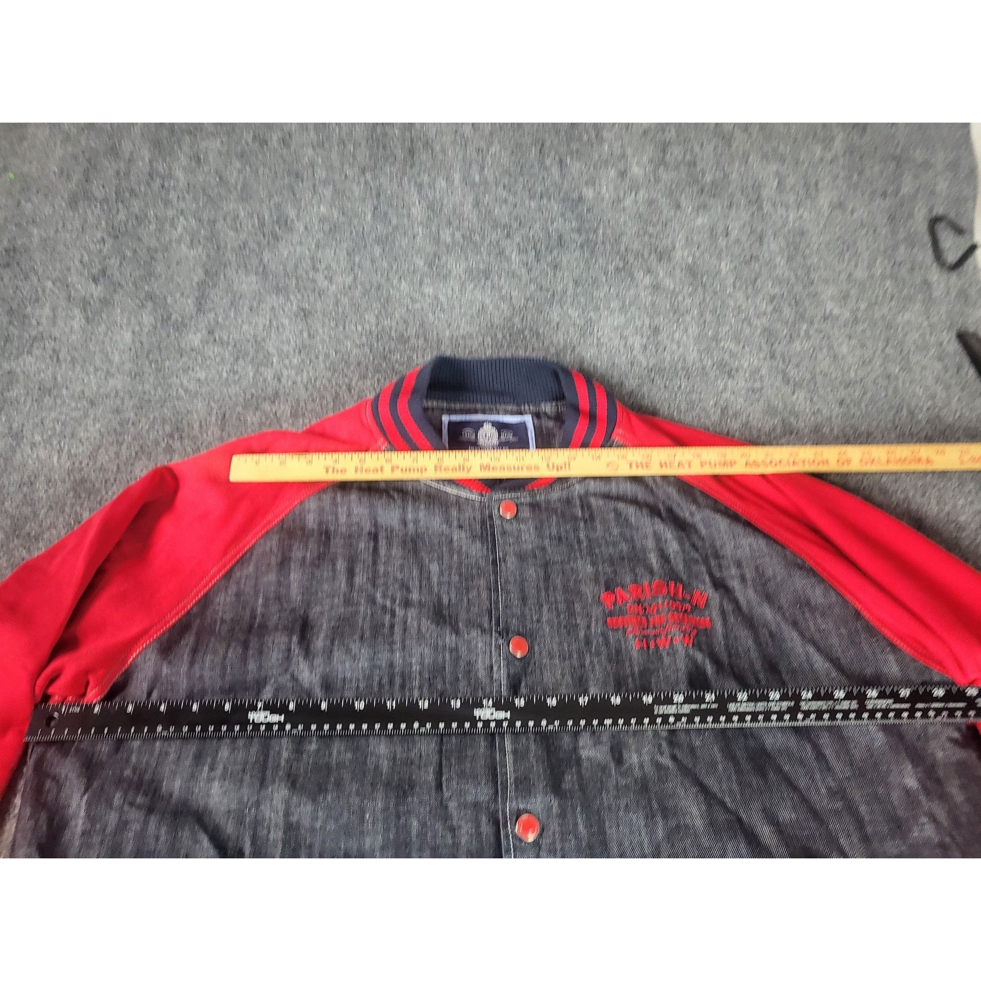 Parish Nation Parish Nation Varsity Jacket Men Sz 4XL Button Up Gray Red E Size US XXL / EU 58 / 5 - 5 Thumbnail
