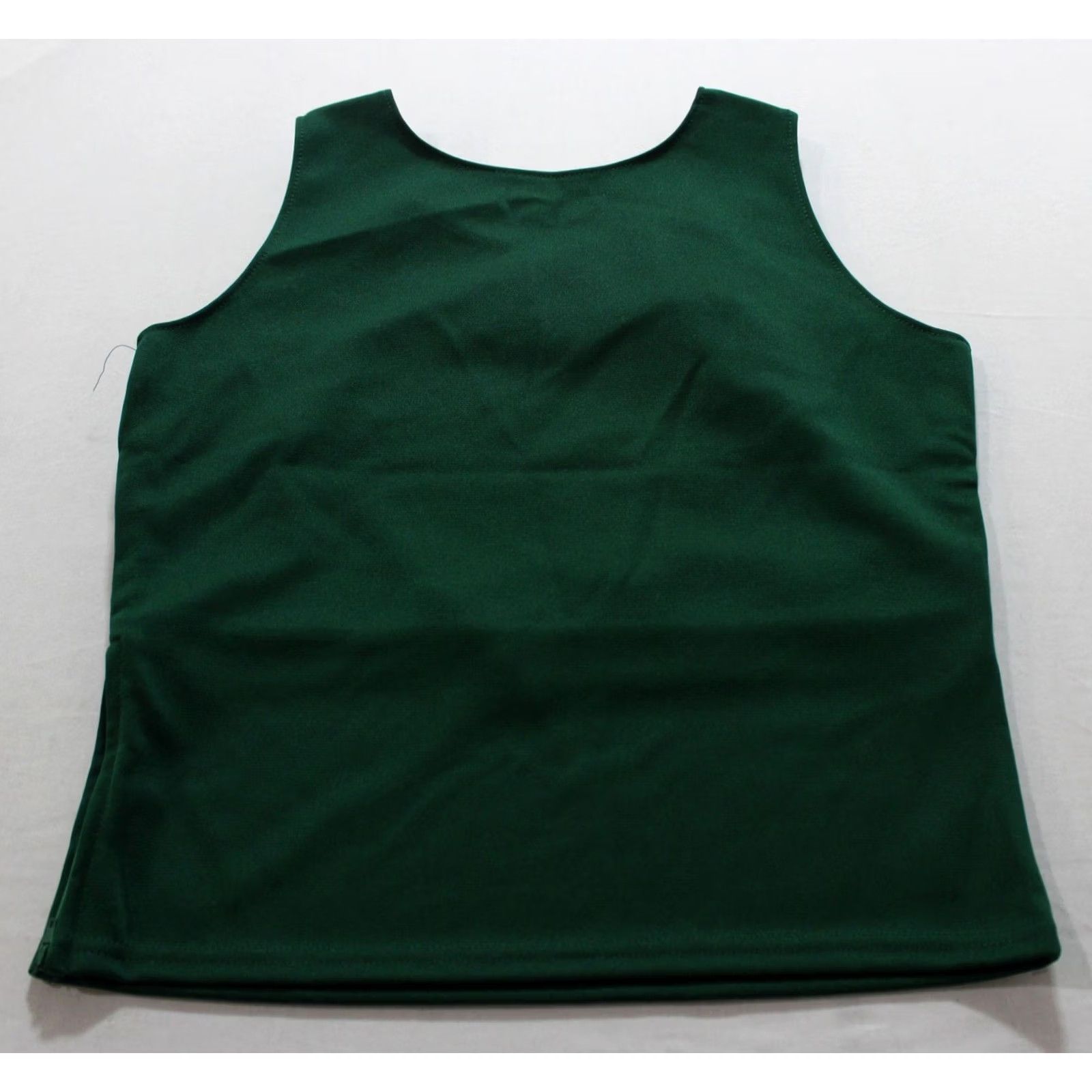 Vintage Chasse Women's Classic Sweet Heart Double Knit Shell Top EH6 Dark Green Medium Size M / US 6-8 / IT 42-44 - 3 Thumbnail