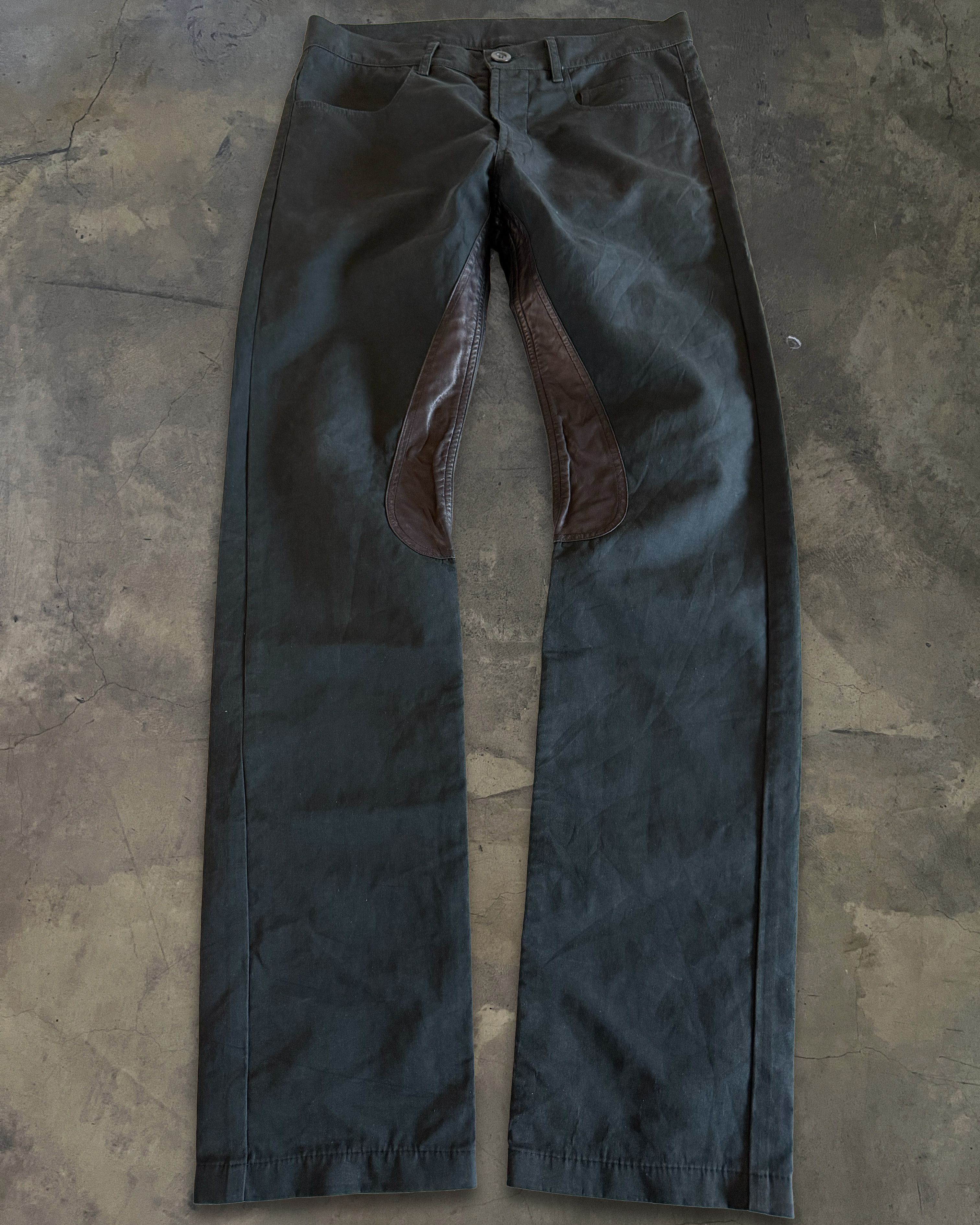Rick Owens RICK OWENS FW2007 "EXPLODER" MOLESKIN LEATHER PATCH PANTS Size US 30 / EU 46 - 1 Thumbnail