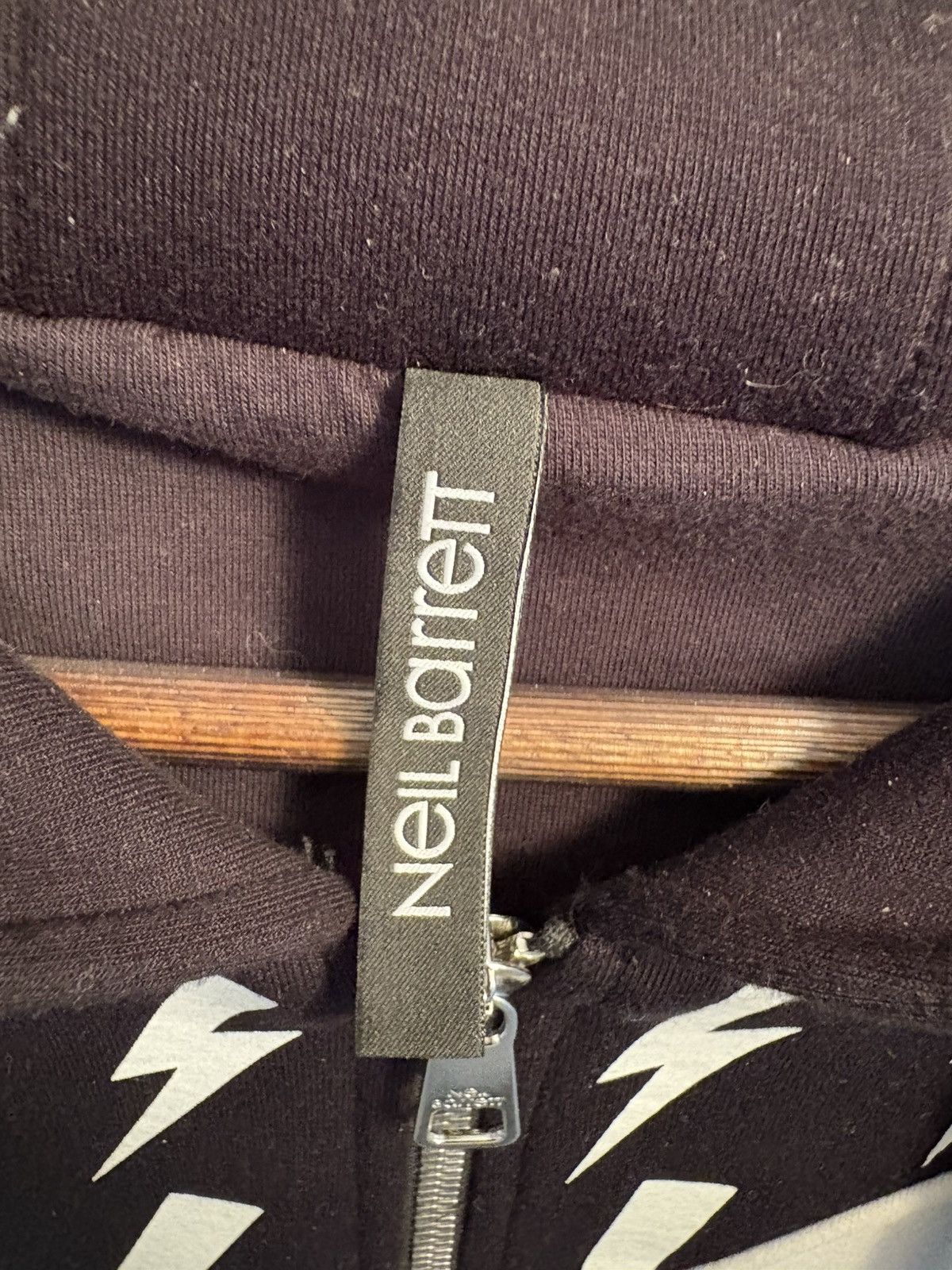 Neil Barrett Patchwork Lightning Bolt Colorblock Zip-Up Hooded Sweatshirt Size US S / EU 44-46 / 1 - 3 Thumbnail