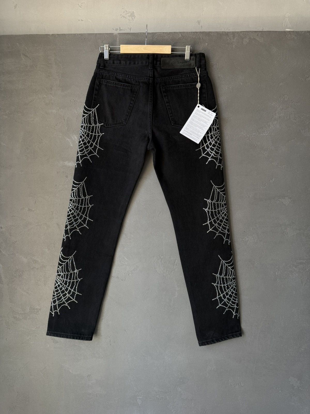 Palm Angels Palm Angels Crystal Web Denim Jeans Size US 30 / EU 46 - 4 Thumbnail