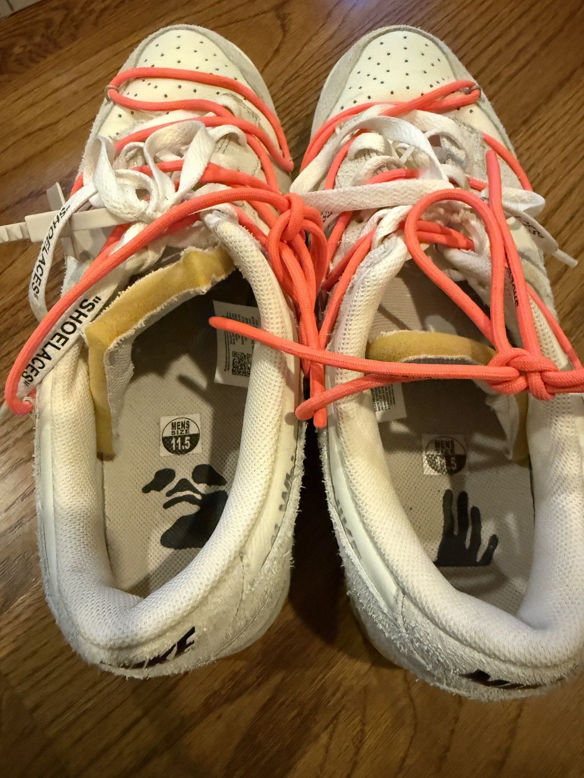 Nike × Off-White Nike Off-White Dunks Lot 11 size 11.5 Size US 11.5 / EU 44-45 - 8 Thumbnail