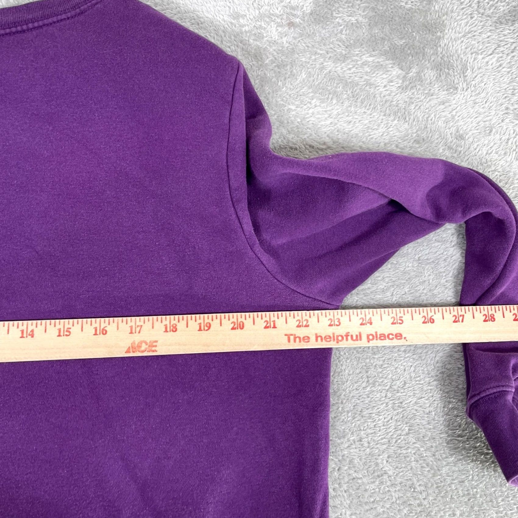 Basic Editions VINTAGE Sweatshirt Women Large Purple Embroidered Butterfly Floral Cottagecore Size L / US 10 / IT 46 - 6 Thumbnail