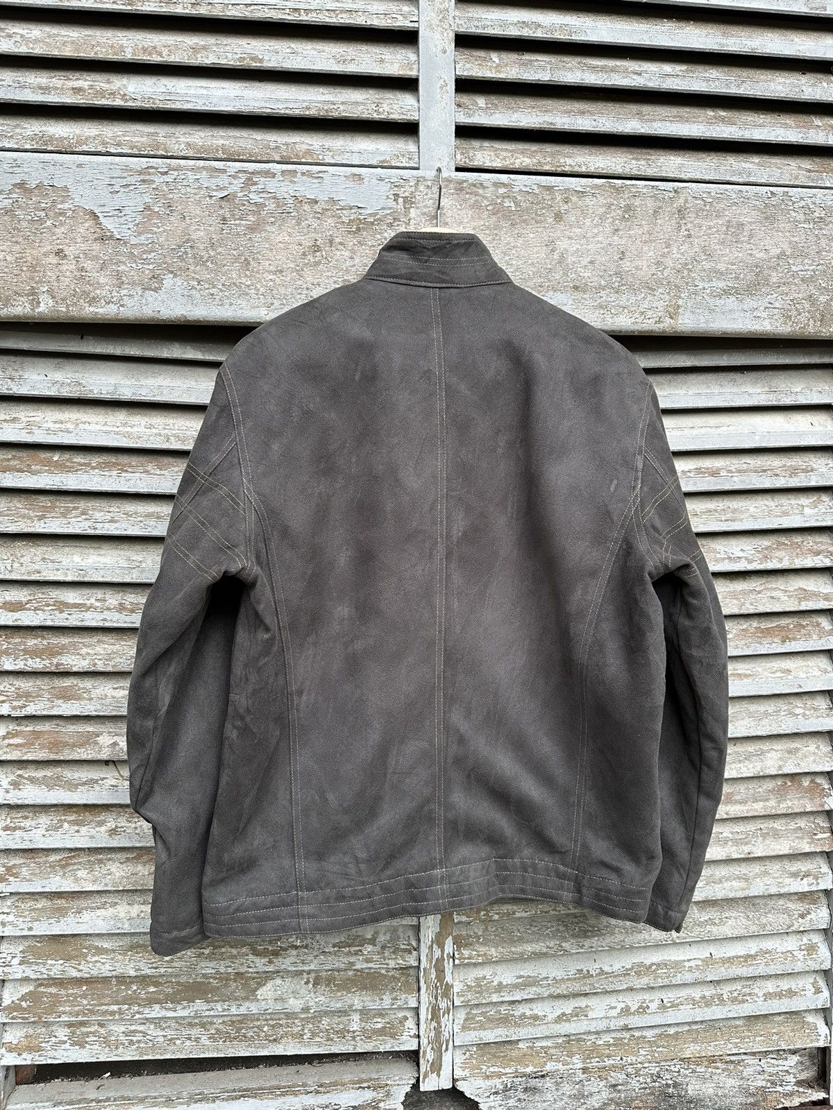 Vintage 👹Vintage Coming Man Grey Suede Detroit Style Jacket Size US L / EU 52-54 / 3 - 10 Thumbnail