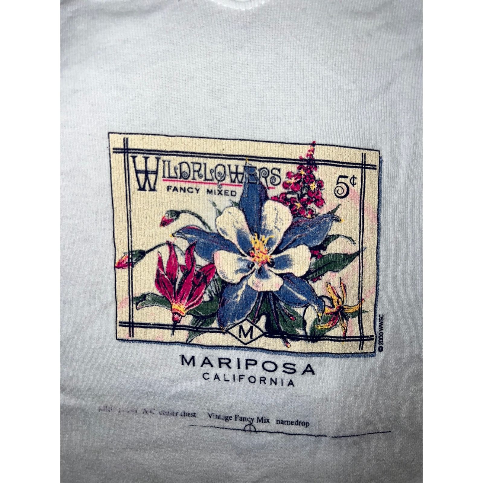 Vintage 2000 Women's Mariposa California Wildflowers Top Shirt Small Size S / US 4 / IT 40 - 3 Thumbnail