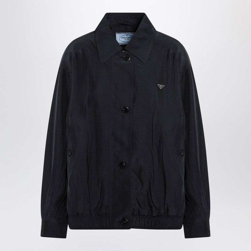 Prada Prada Blue Silk Blouson Size S / US 4 / IT 40 - 1 Thumbnail