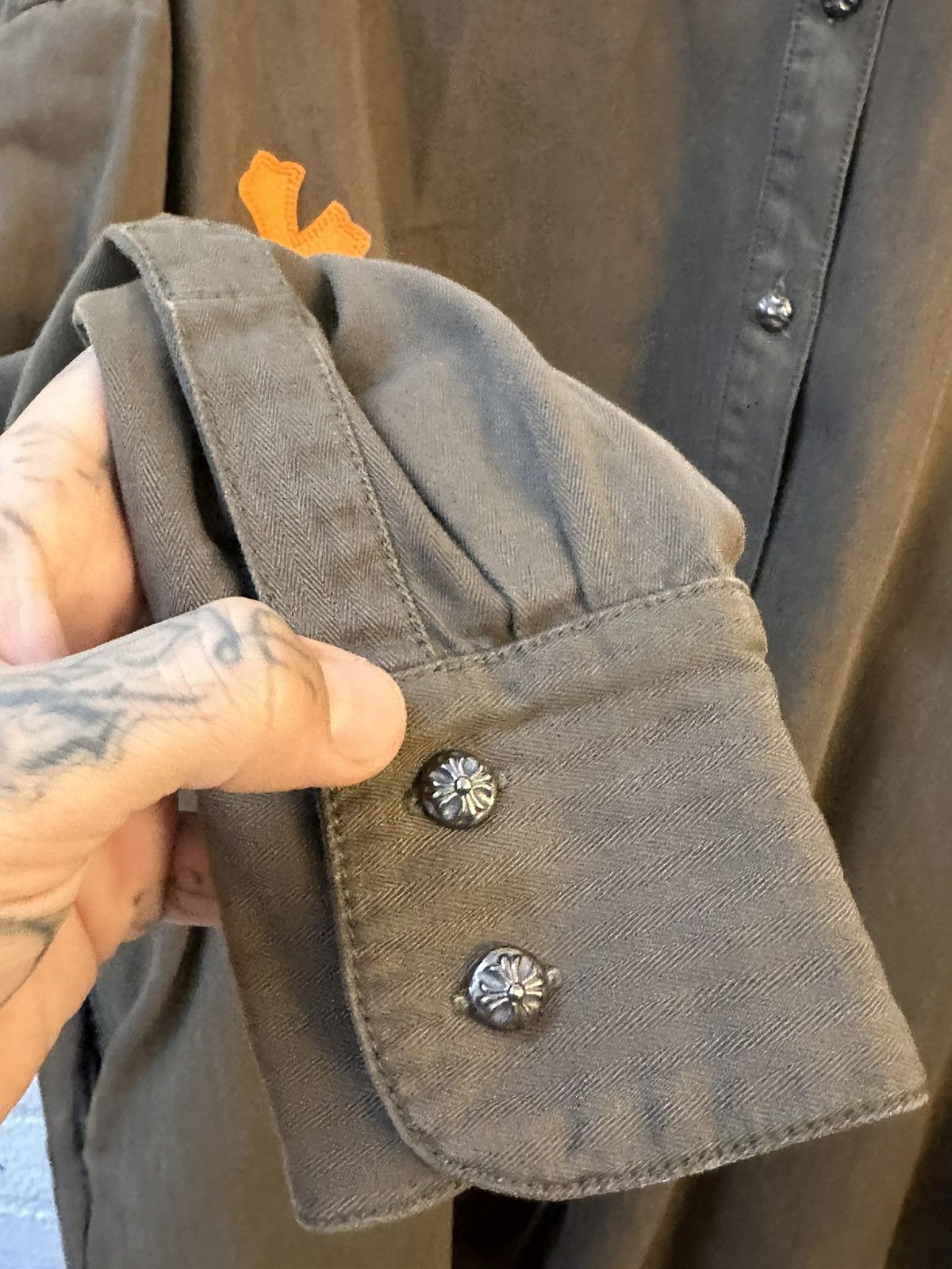 Chrome Hearts CHROME HEARTS 1/1 FLOODED CROSS PATCH JACKET SHIRT M/L/XL Size US XL / EU 56 / 4 - 10 Thumbnail