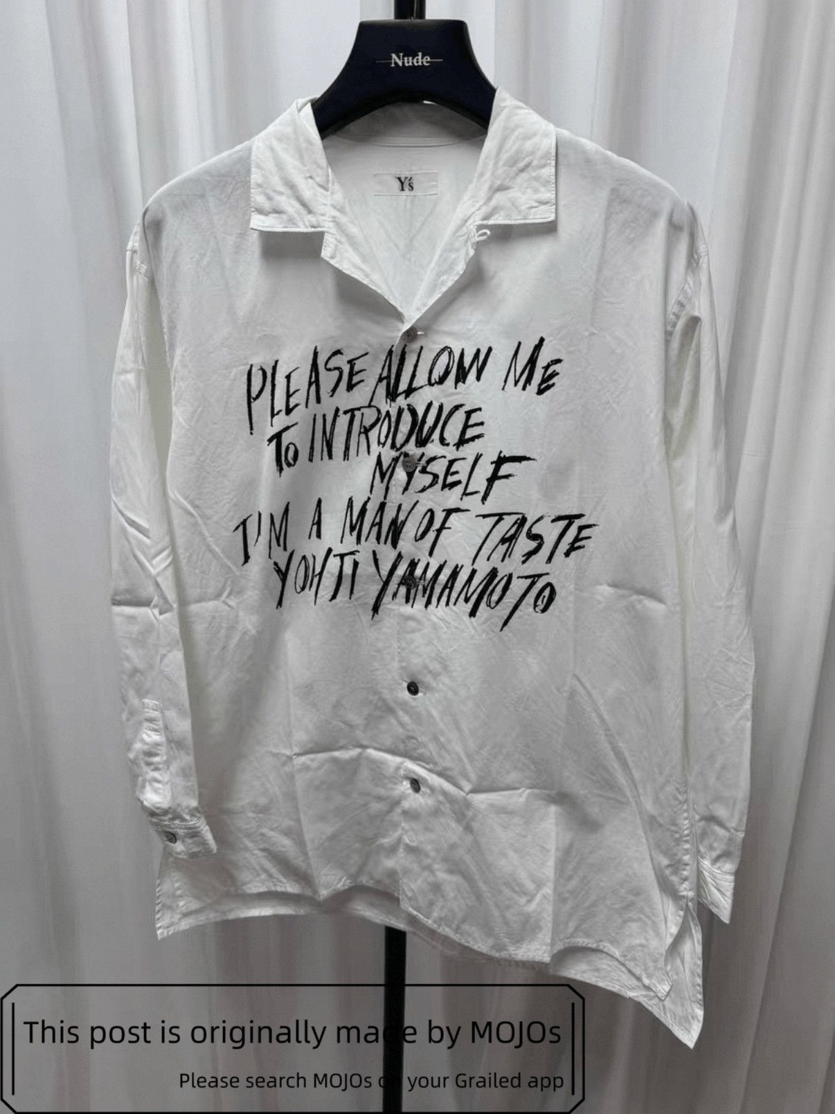 Yohji Yamamoto Y's I'm a man of Taste Shirt mojos56