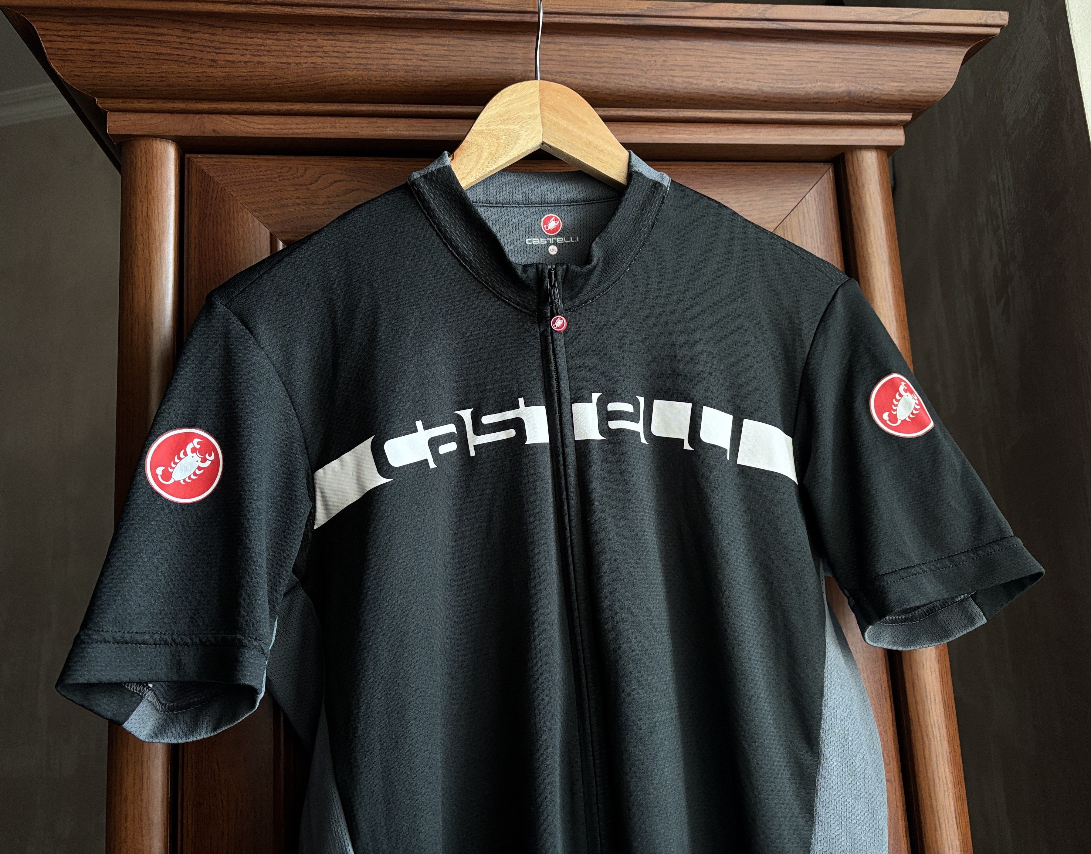 Bicycle Castelli Cycling Jersey Full Zip Short Sleeve Black / Gray Size US XXL / EU 58 / 5 - 3 Thumbnail