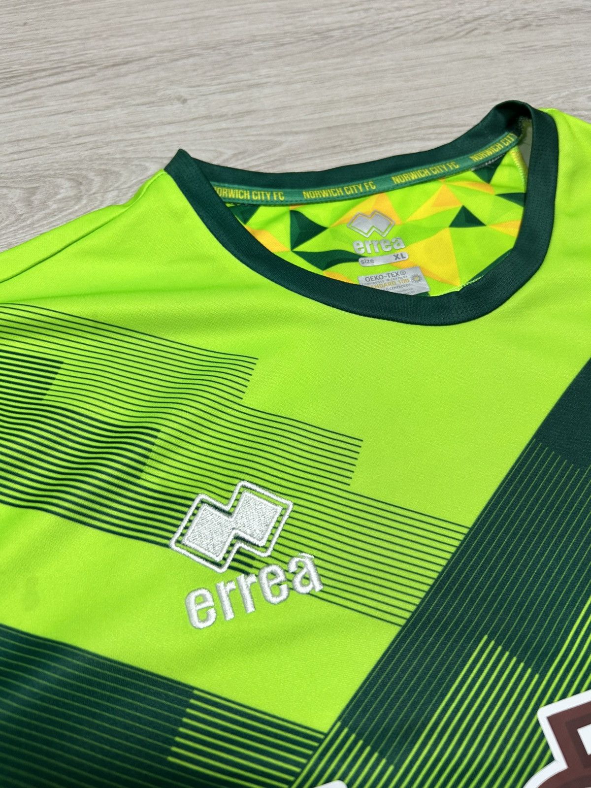 Errea Errea Norwich City FC Shirt 2018/2019 Championship England Size US XL / EU 56 / 4 - 3 Thumbnail