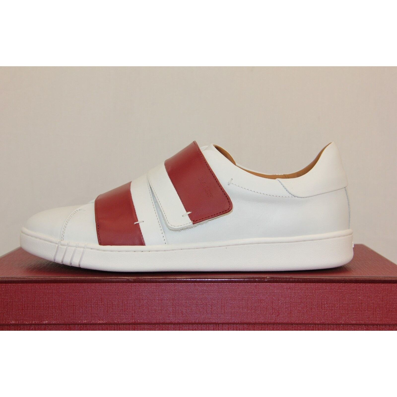 Bally WILLET WHITE RED LEATHER LOGO SWISS SNEAKERS 12 US 45 ITALY Size US 12 / EU 45 - 5 Thumbnail