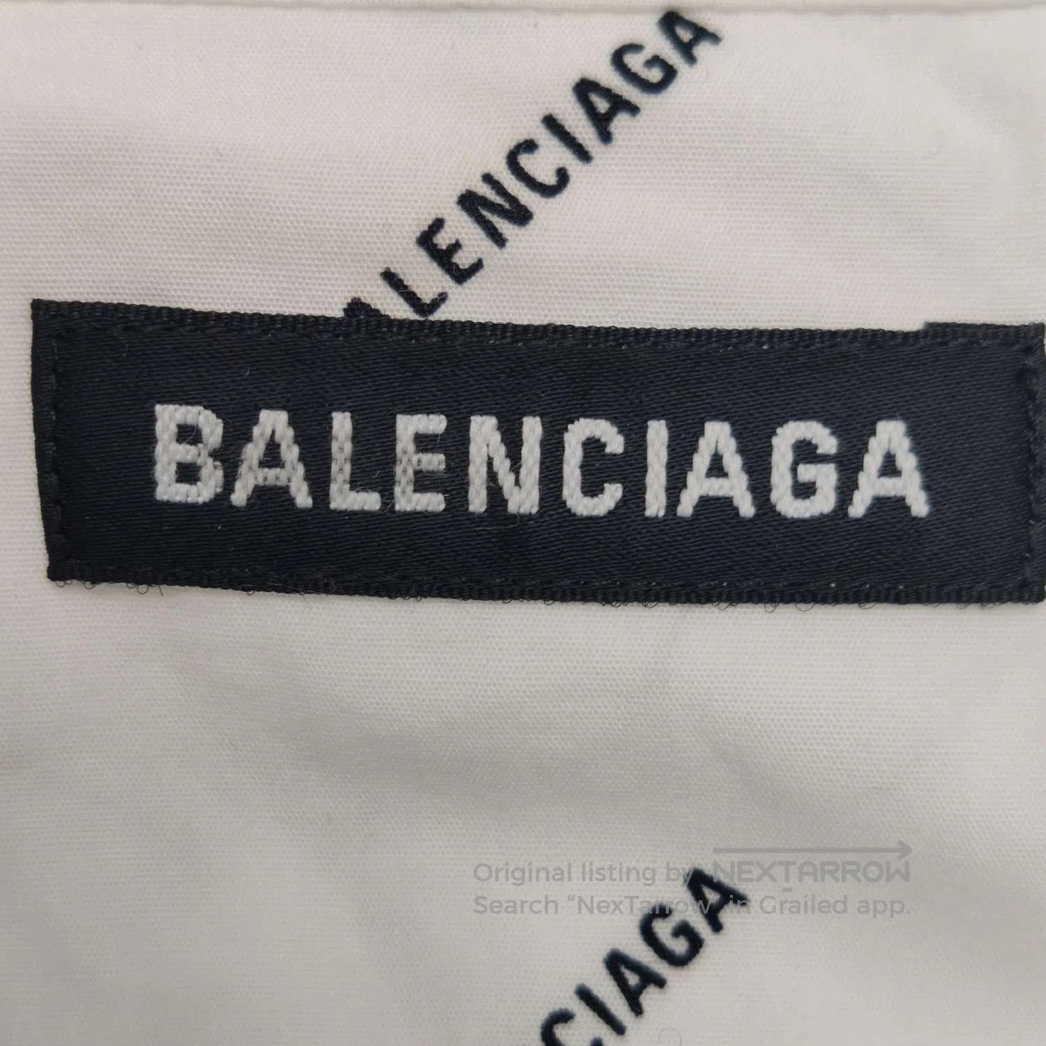 Balenciaga Balenciaga XS Cotton Logo Print Button. Size US XS / EU 42 / 0 - 4 Thumbnail