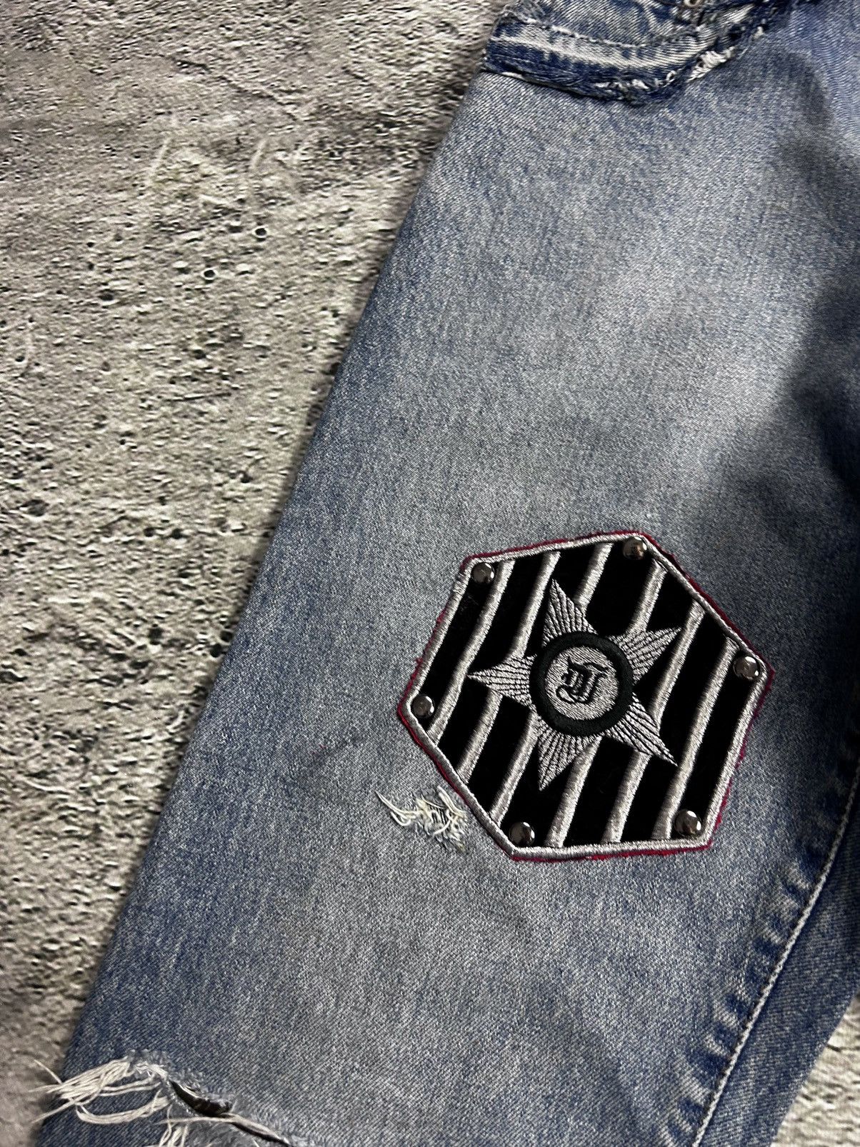 Gio-Goi × Vintage Crazy Y2K jeans patchwork sex machine UK rock Gio Goi Size US 30 / EU 46 - 2 Thumbnail