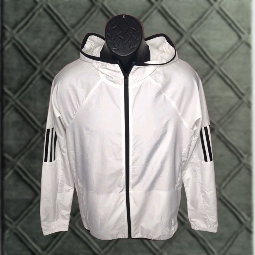 Adidas Adidas Windrunner S2S Jacket White Windbreaker Running Workout Hooded Men Small Size US S / EU 44-46 / 1 - 1 Thumbnail