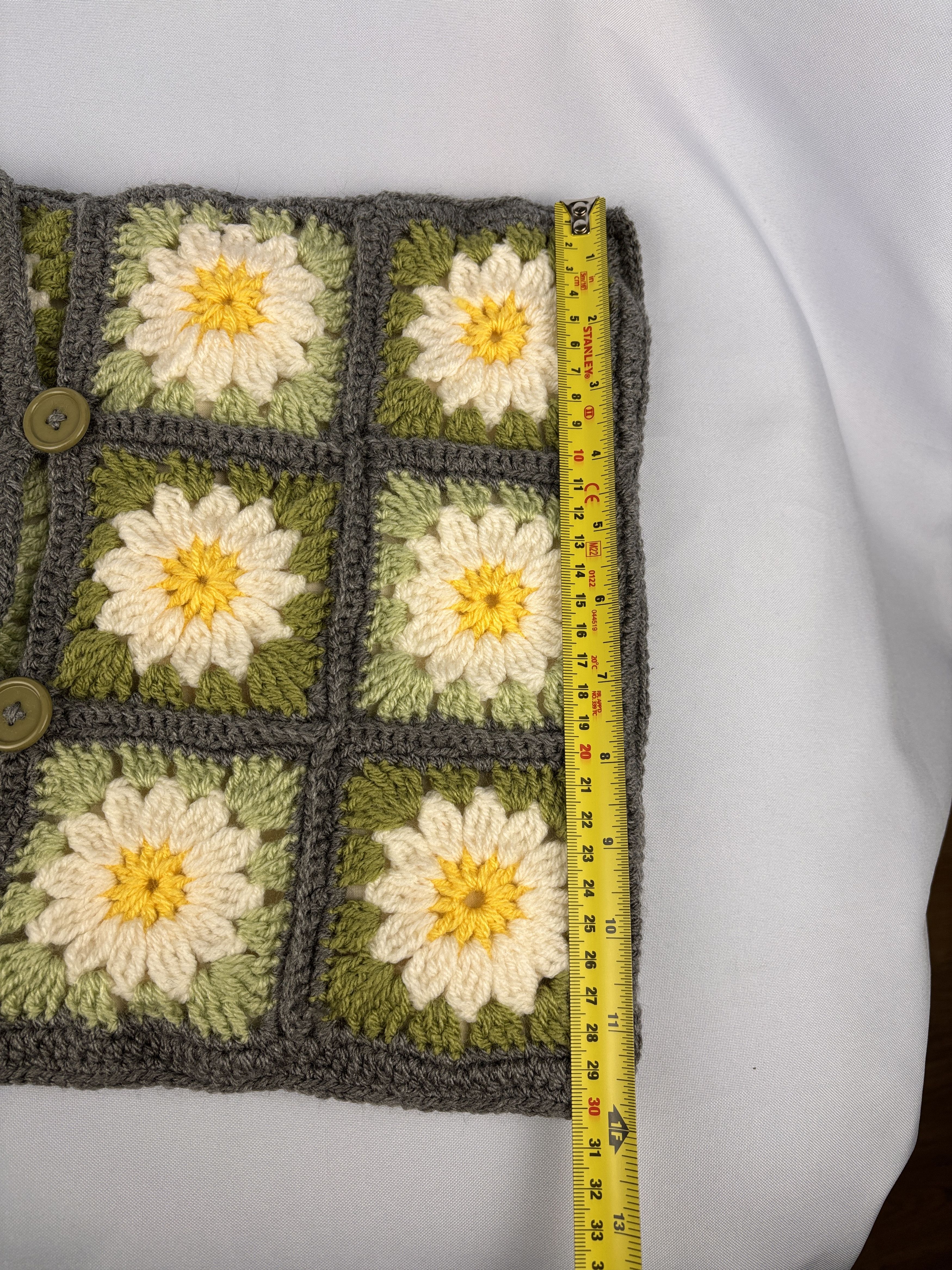 Handmade Crochet Crossbody Shoulder Bag Granny Square Knit Boho Hobo Size ONE SIZE - 10 Thumbnail