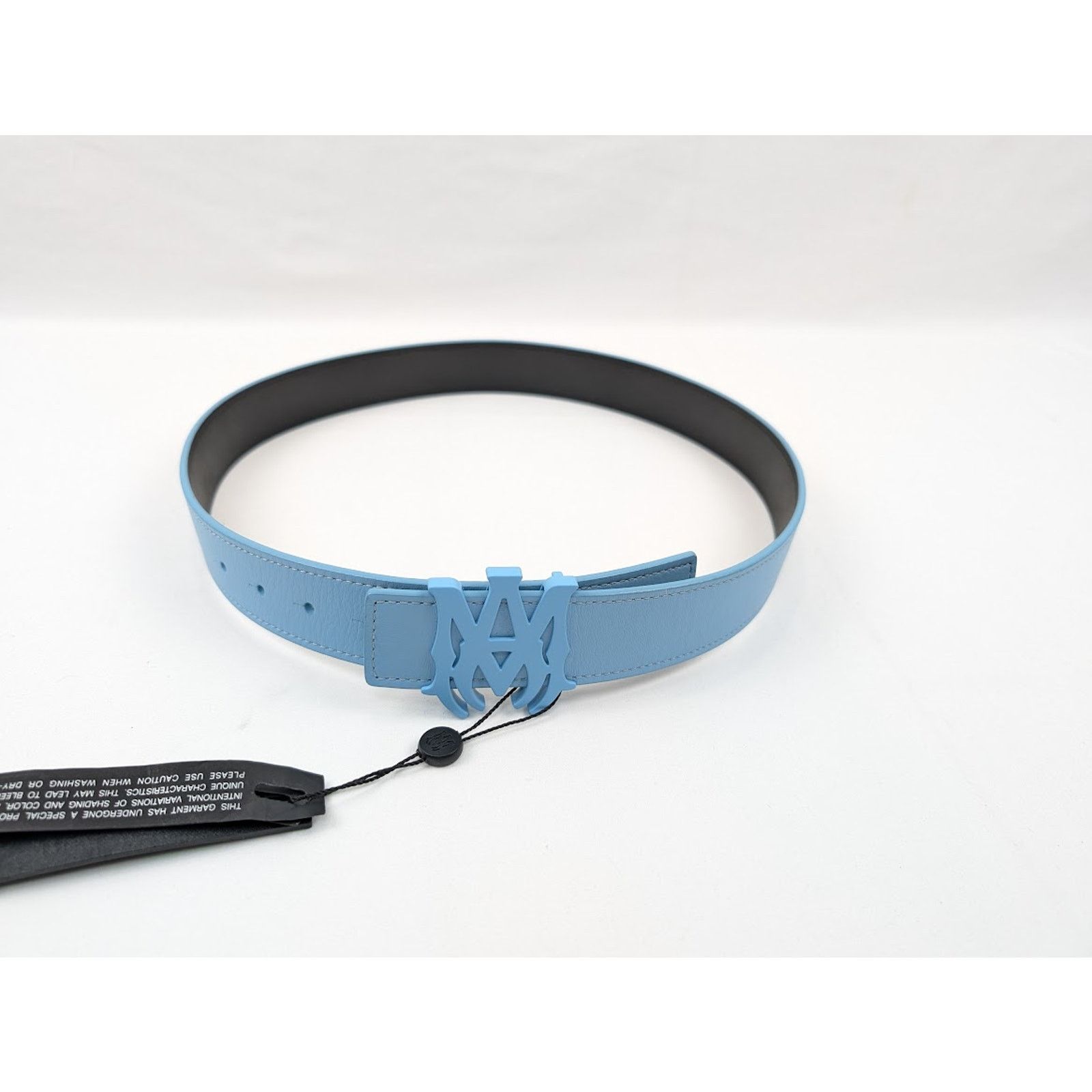 Amiri o1rshd1 Size:75 cm / 4cm Reversible Belt in Black/Air Blue Size 30 - 6 Thumbnail