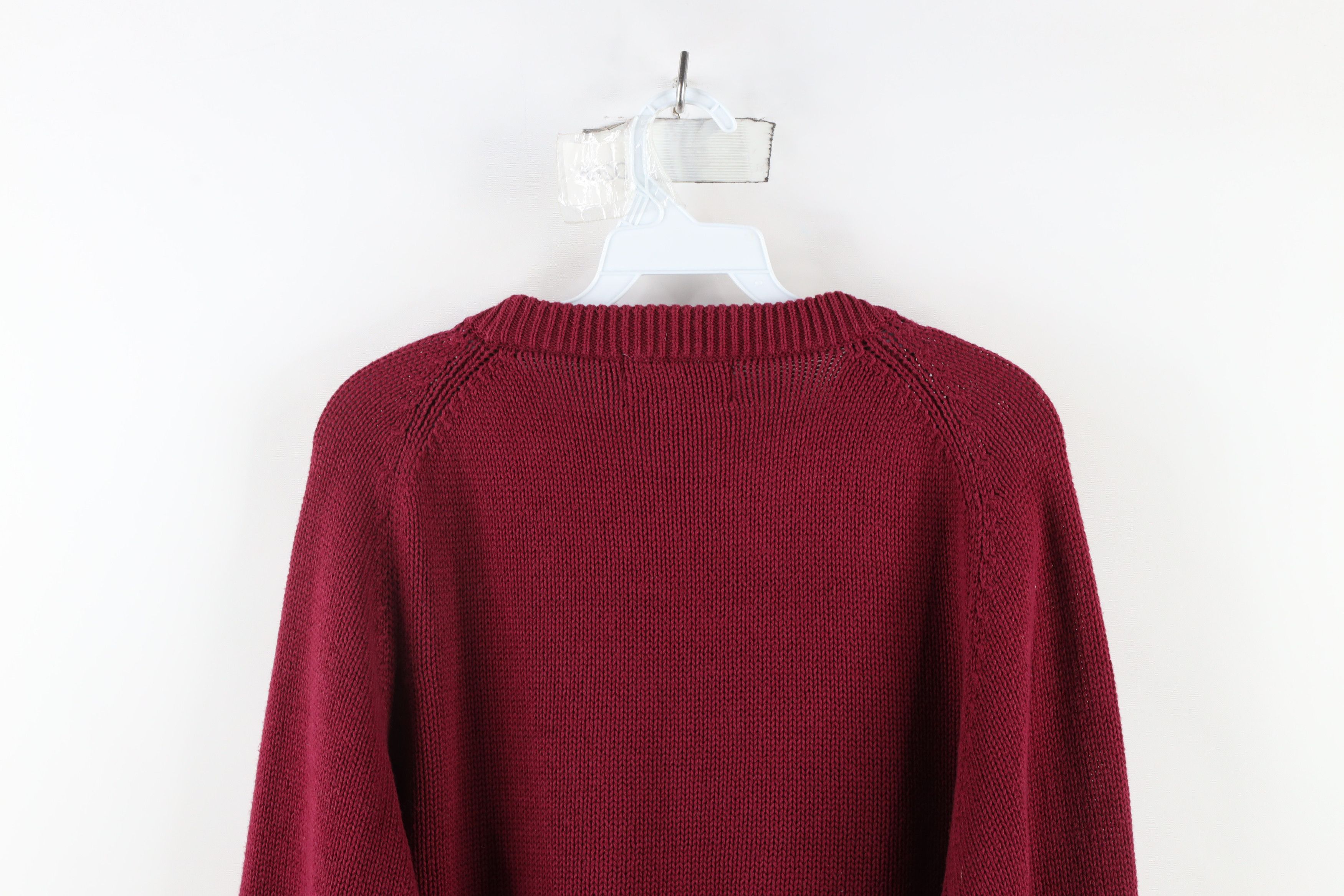 Eddie Bauer × Vintage Vintage 90s Eddie Bauer Blank Cotton Knit Crewneck Sweater Size US L / EU 52-54 / 3 - 6 Thumbnail