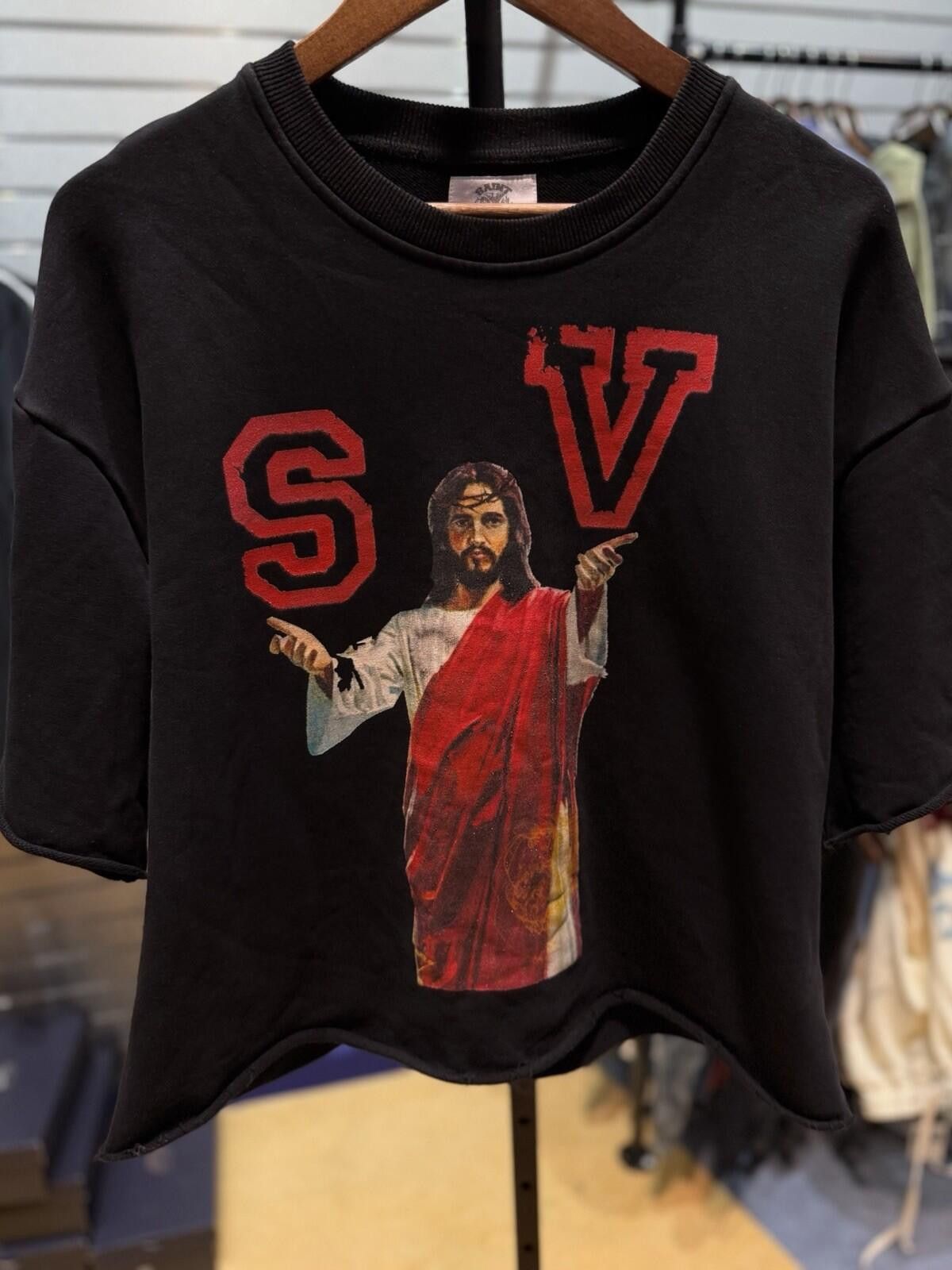 Saint Vanity Size M - Saint Vanity T-shirt 2025 Black/Red Crewneck Size US M / EU 48-50 / 2 - 3 Thumbnail