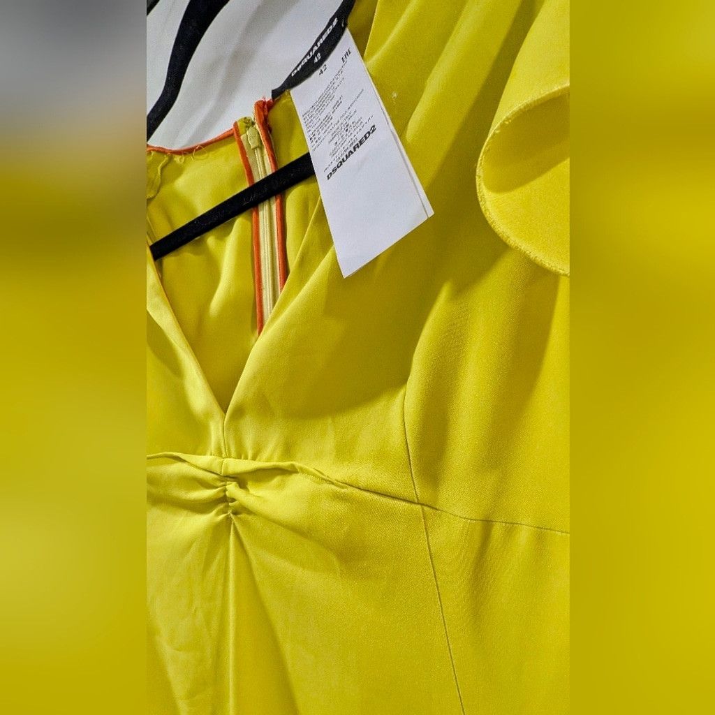 Dsquared2 DSQUARED Acid Green Dress With Pockets Size M / US 6-8 / IT 42-44 - 7 Thumbnail