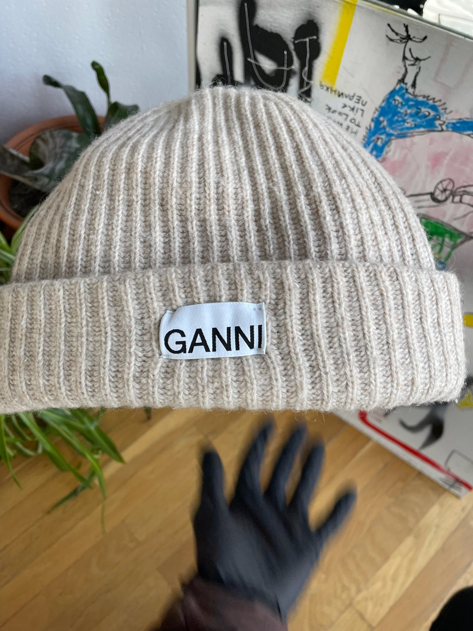 Ganni Dark green Ganni knit beanie Size ONE SIZE - 2 Thumbnail