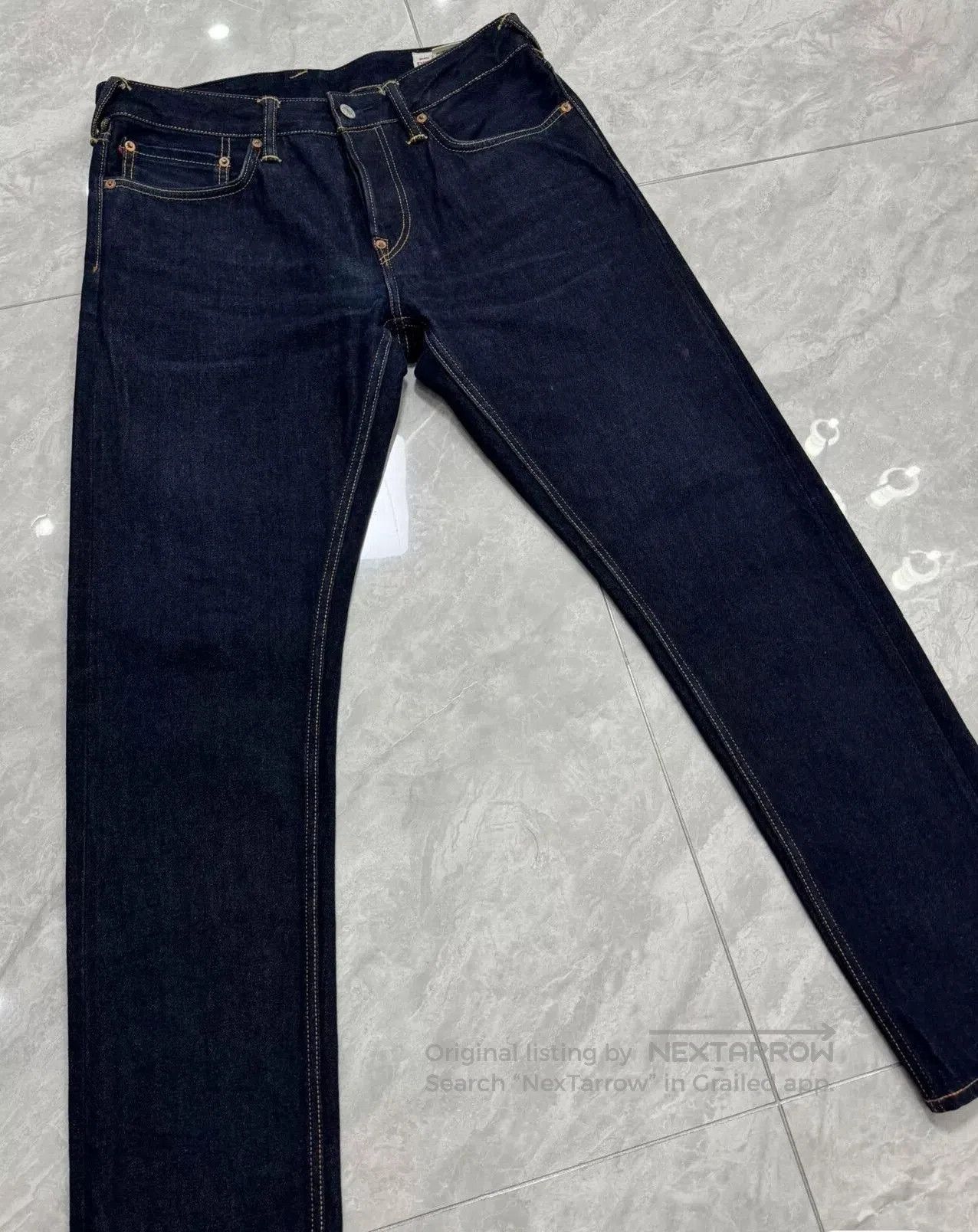Evisu Evisu White Daruma Embroidered Jeans. Size US 33 - 6 Thumbnail