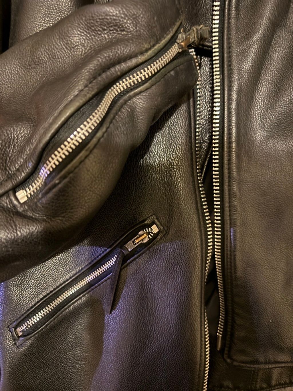 Harley Davidson Men's Harley-Davidson Black Leather Motorcycle Jacket XL Size US XL / EU 56 / 4 - 6 Thumbnail