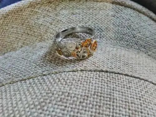 Other Punk Style Gear Expose Design Ring Size ONE SIZE - 3 Thumbnail