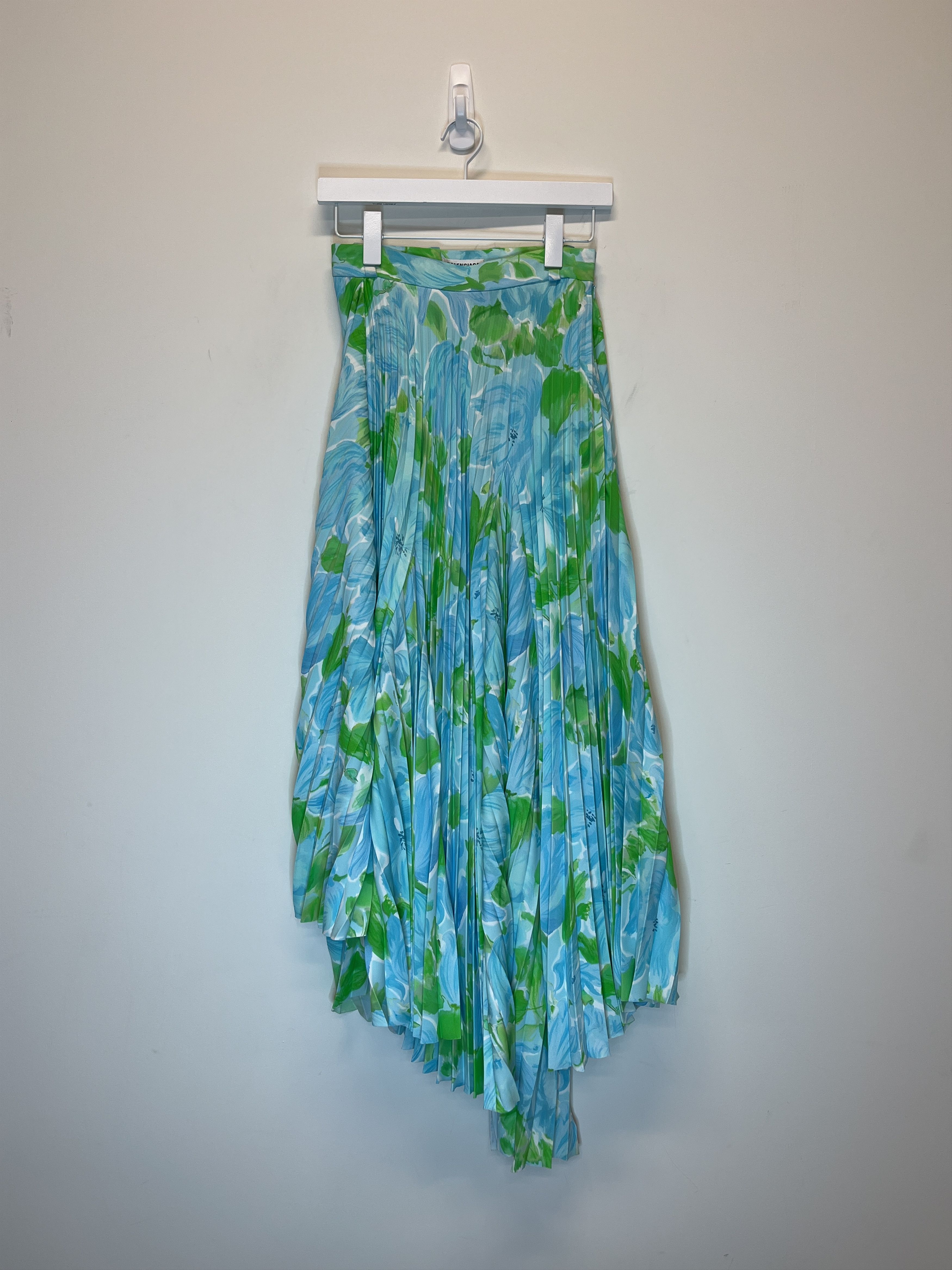 Balenciaga Floral Print Pleated Skirt | Grailed