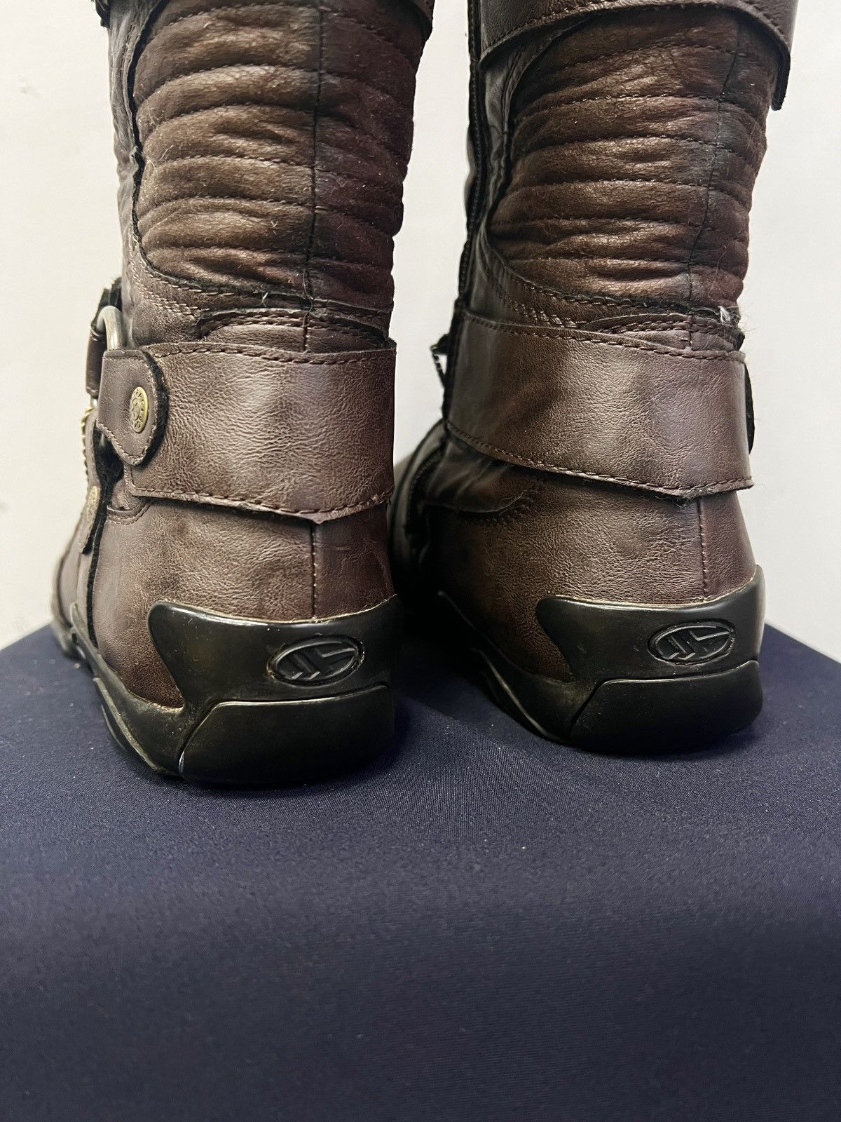 14th Addiction Leather hight moto Balenciaga style straps moto boxing boots Size US 8 / EU 41 - 8 Thumbnail