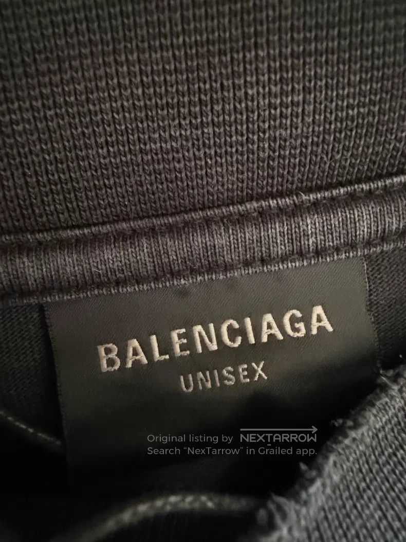 Balenciaga Balenciaga Black Distressed Hem Short Sleeve T-Shirt Size US S / EU 44-46 / 1 - 3 Thumbnail