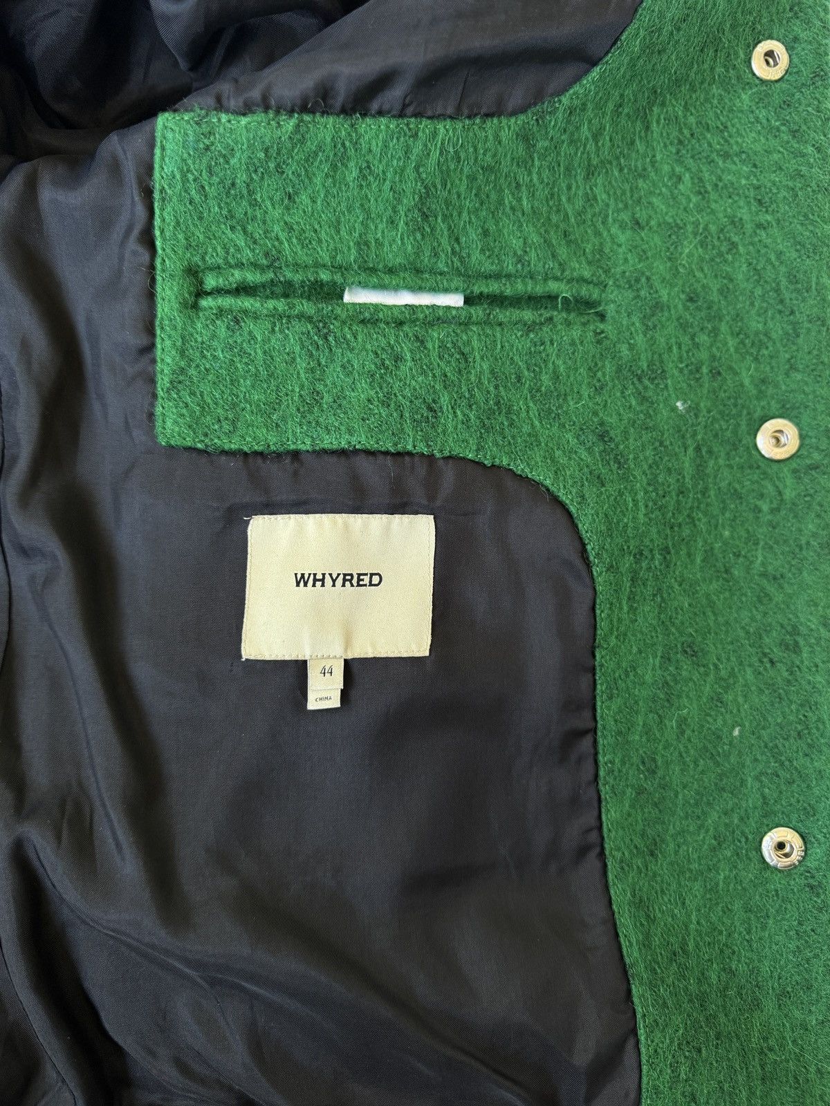 Whyred Whyred Green Mohair Bomber Jacket — Rib Collar (44 / S) Size US S / EU 44-46 / 1 - 6 Thumbnail