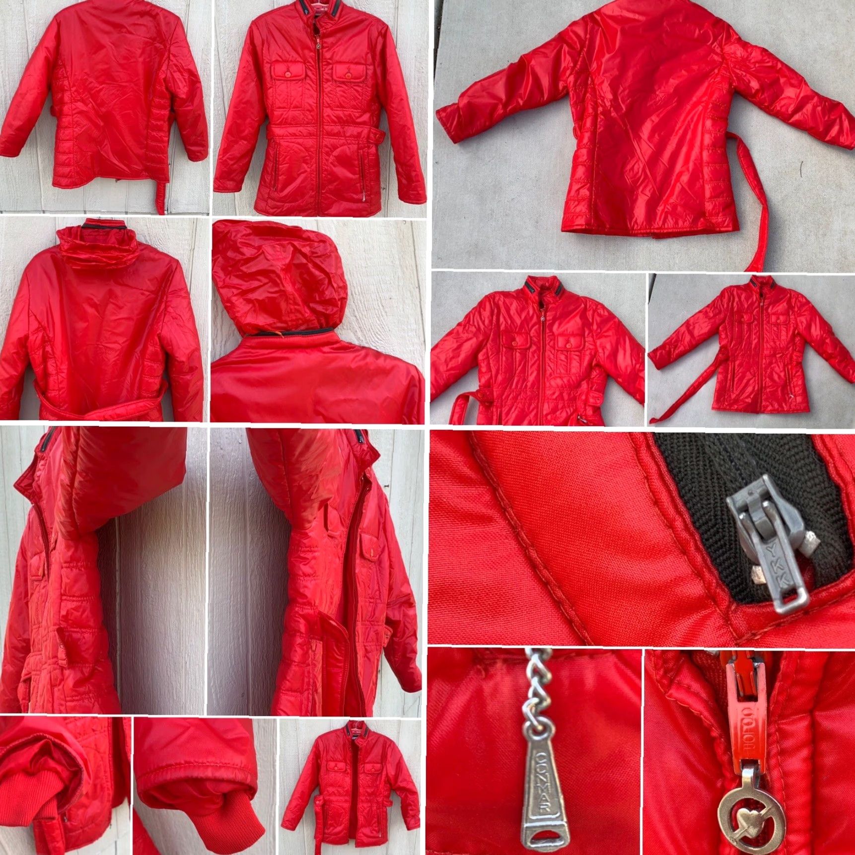 Obermeyer VINTAGE Obermeyer Shiny Red Nylon Ski Jacket Coat Ladies Medium 70s 80s 1970s Size M / US 6-8 / IT 42-44 - 2 Thumbnail