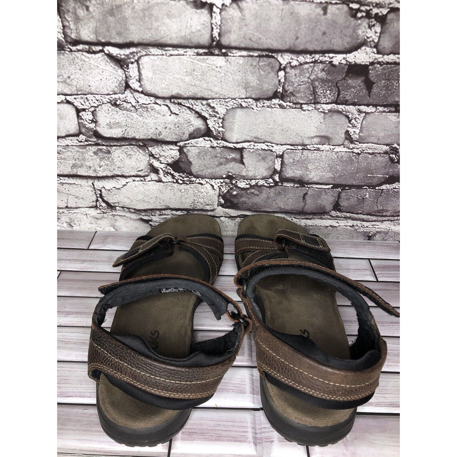 Clarks Clarks Brown Leather Synthetic Hiking Outdoor Strap Sandals Size US 11 / EU 44 - 15 Thumbnail