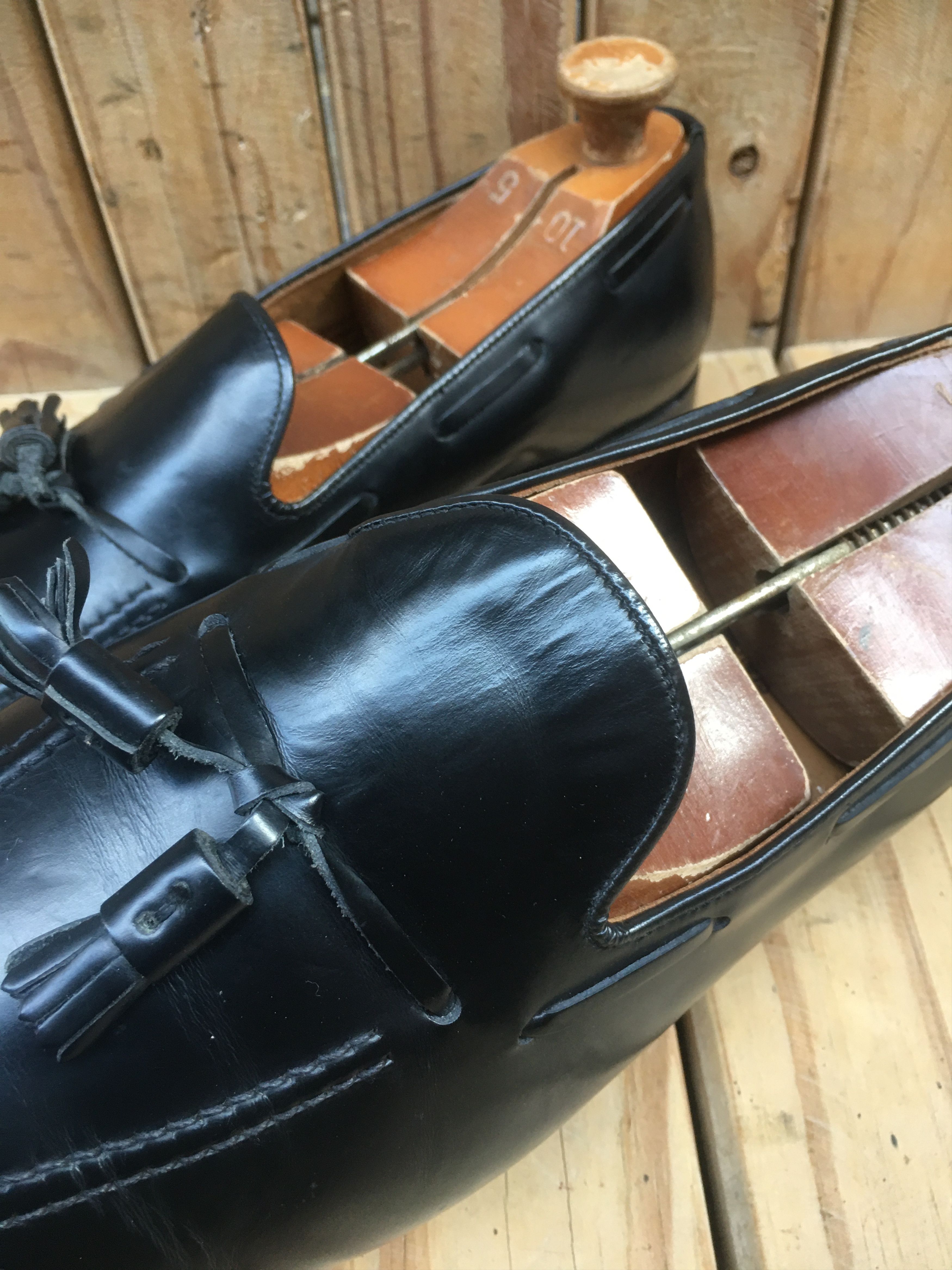 Alfred Sargent Alfred Sargent black Slip On Tassled Loafers Size US 12 Size US 12 / EU 45 - 10 Thumbnail
