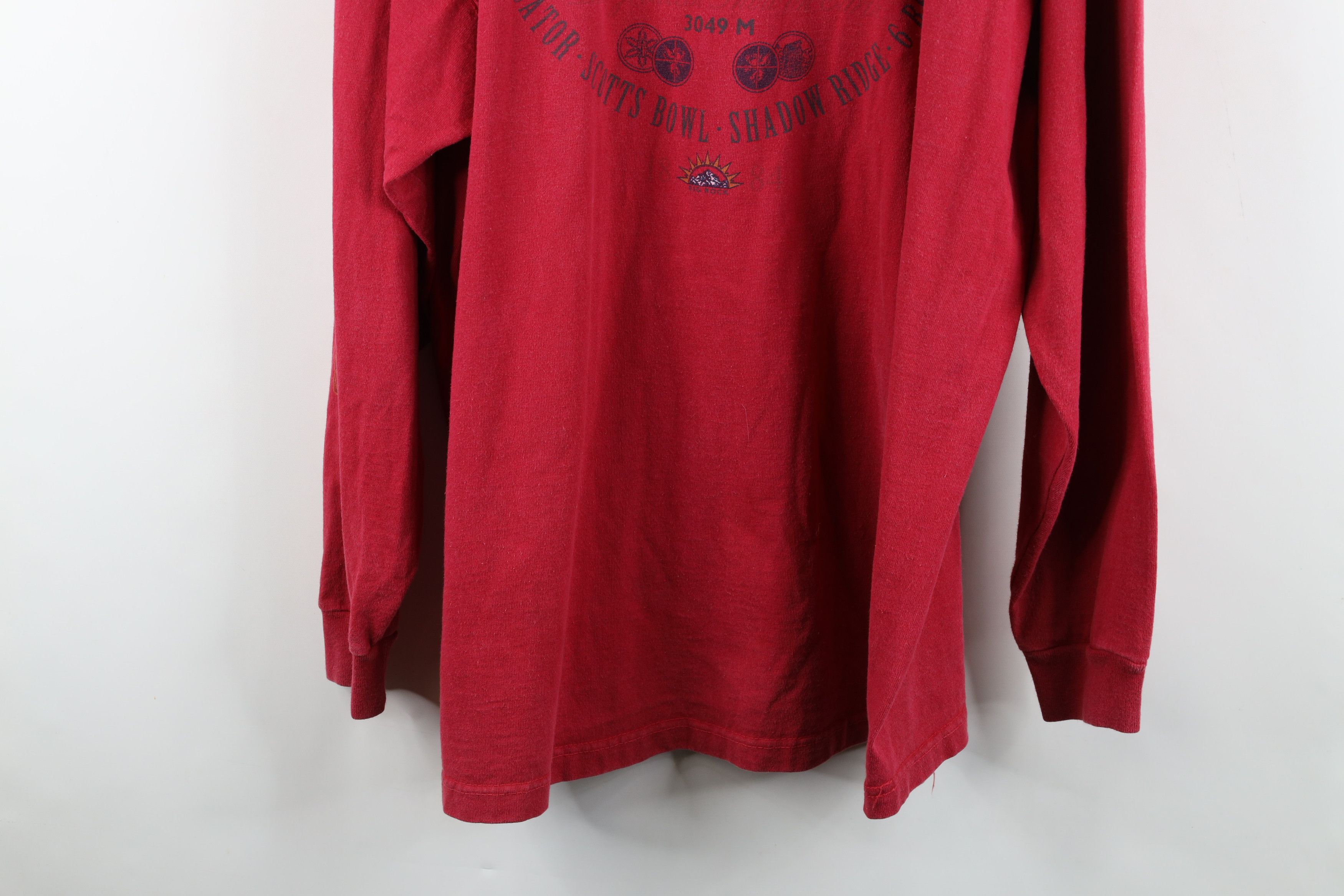 Vintage Vintage 90s Utah Jupiter Bowl Long Sleeve T-Shirt Red USA Size US XL / EU 56 / 4 - 15 Thumbnail