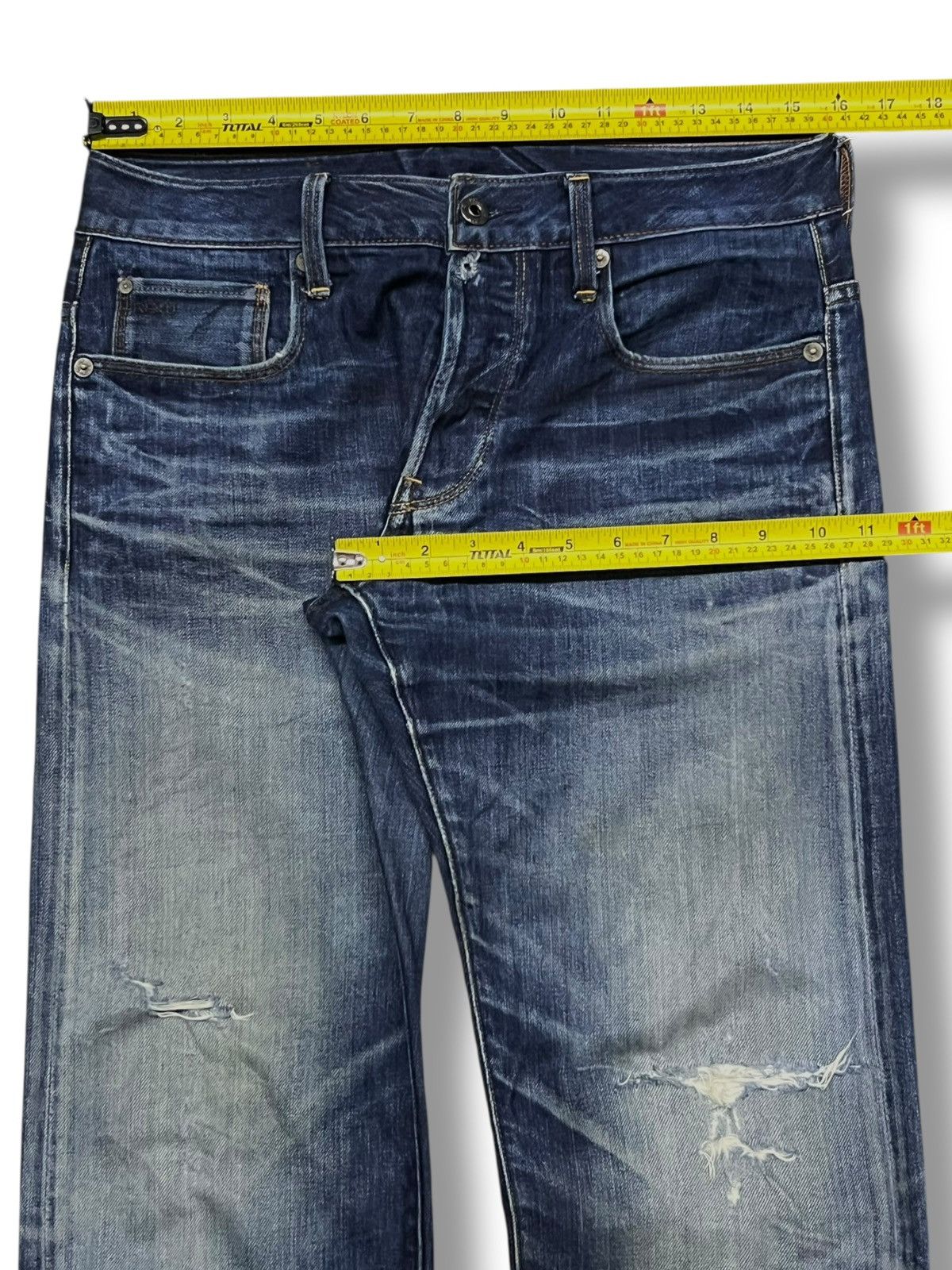 G-Star Vintage G-Star Raw - Faded Wash, Distressed Denim Size US 31 - 18 Thumbnail