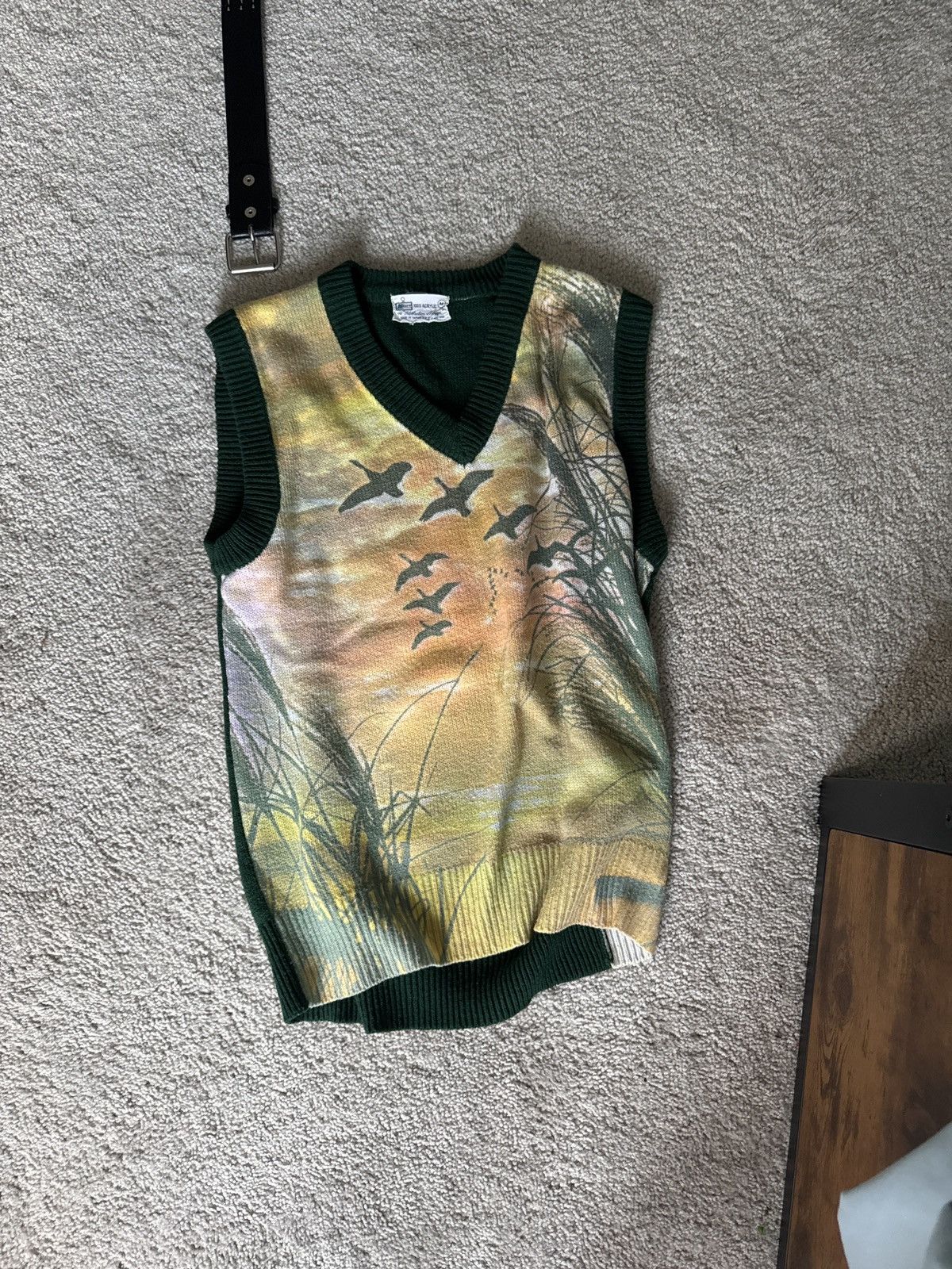 Vintage Green bird sweater vest Size US M / EU 48-50 / 2 - 3 Thumbnail