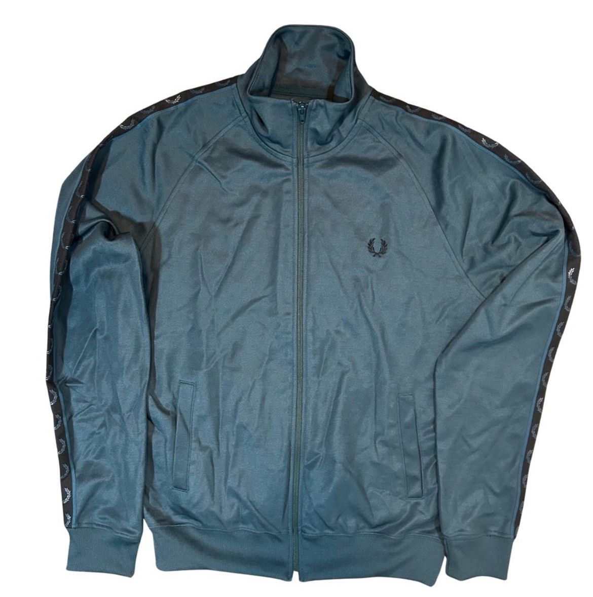 Fred Perry Fred Perry Blue/Green Contrast Tape Full-Zip Track Jacket Size US M / EU 48-50 / 2 - 1 Thumbnail