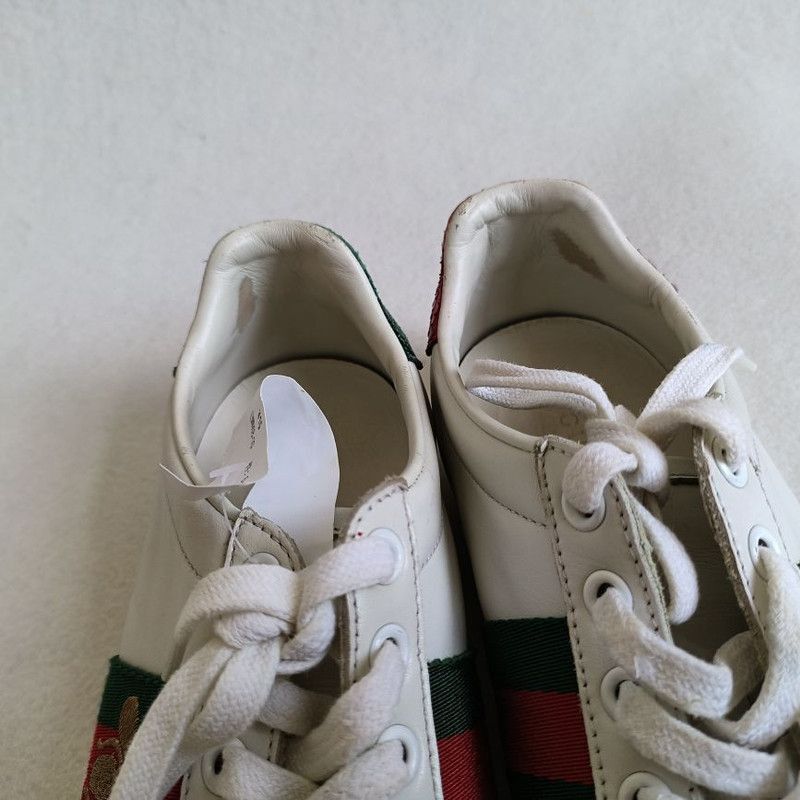 Gucci Gucci Ace Leather Sneakers with Bee Design -2508 Size US 6 / IT 36 - 7 Thumbnail
